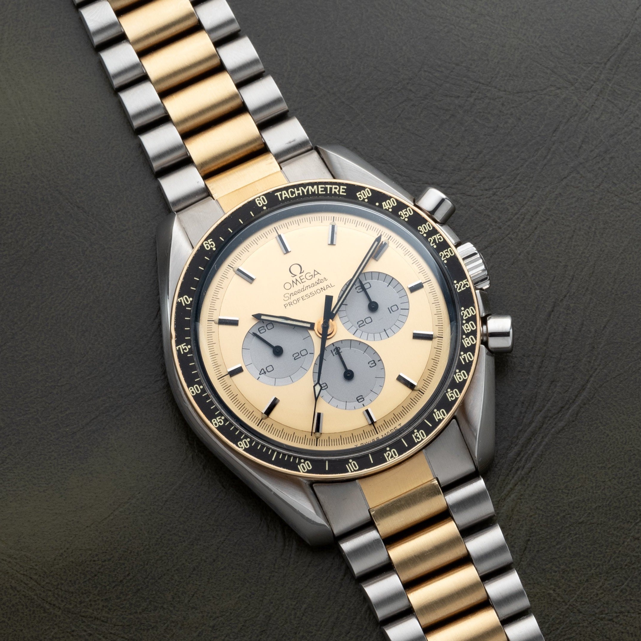 Omega speedmaster gold and steel hotsell