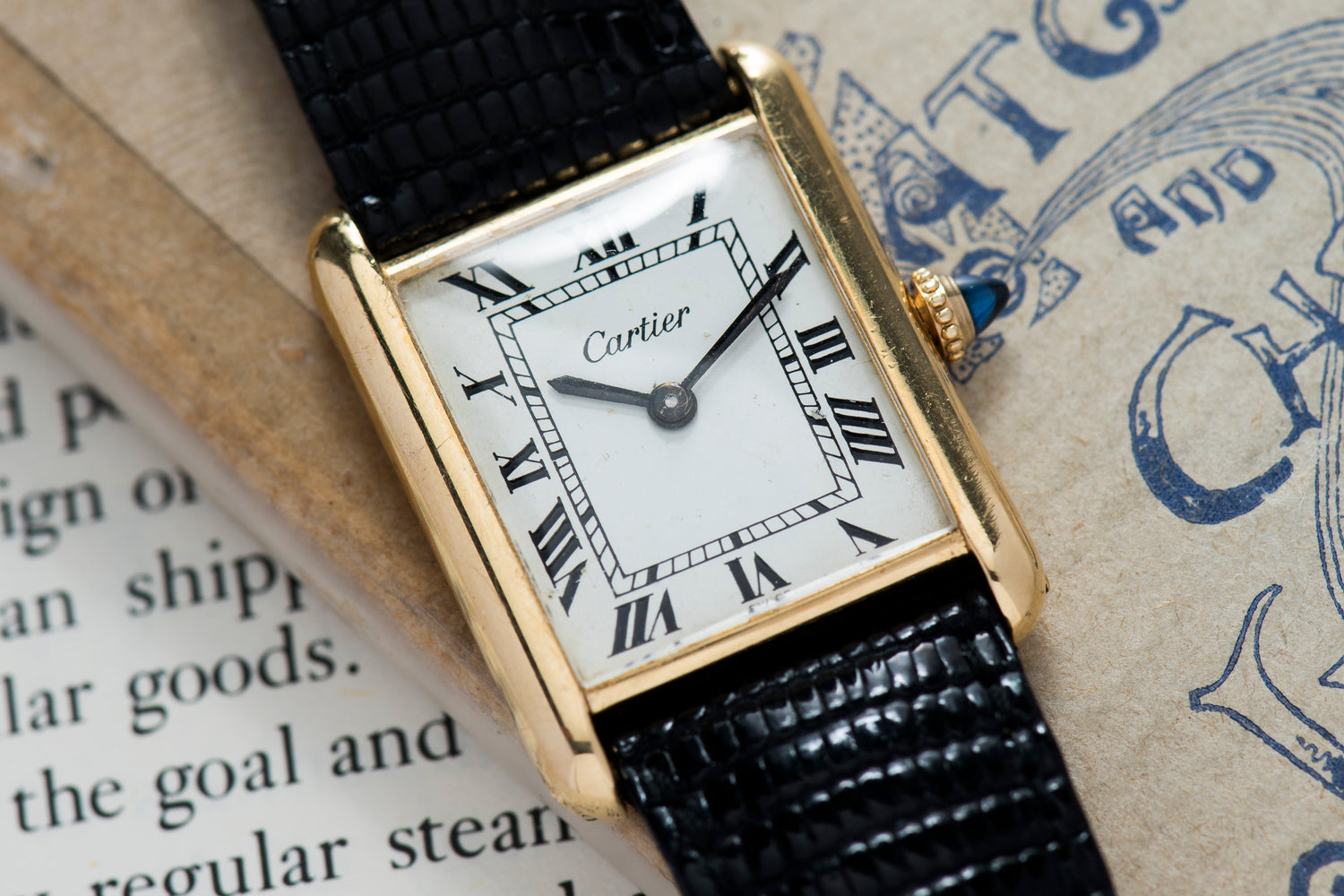Cartier Tank Louis Yellow Gold with Bracelet Manual Wind Large