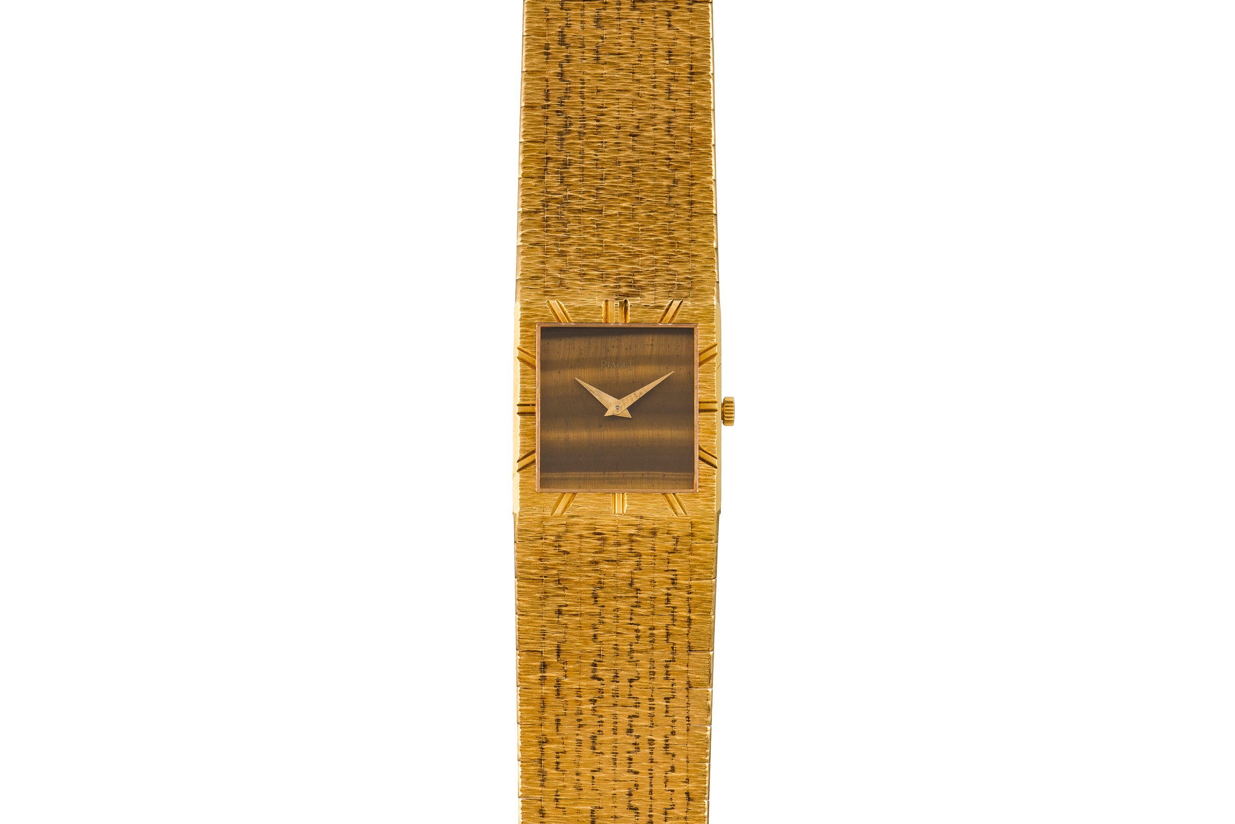 Piaget Yellow Gold Tiger s Eye Dress Watch Analog Shift