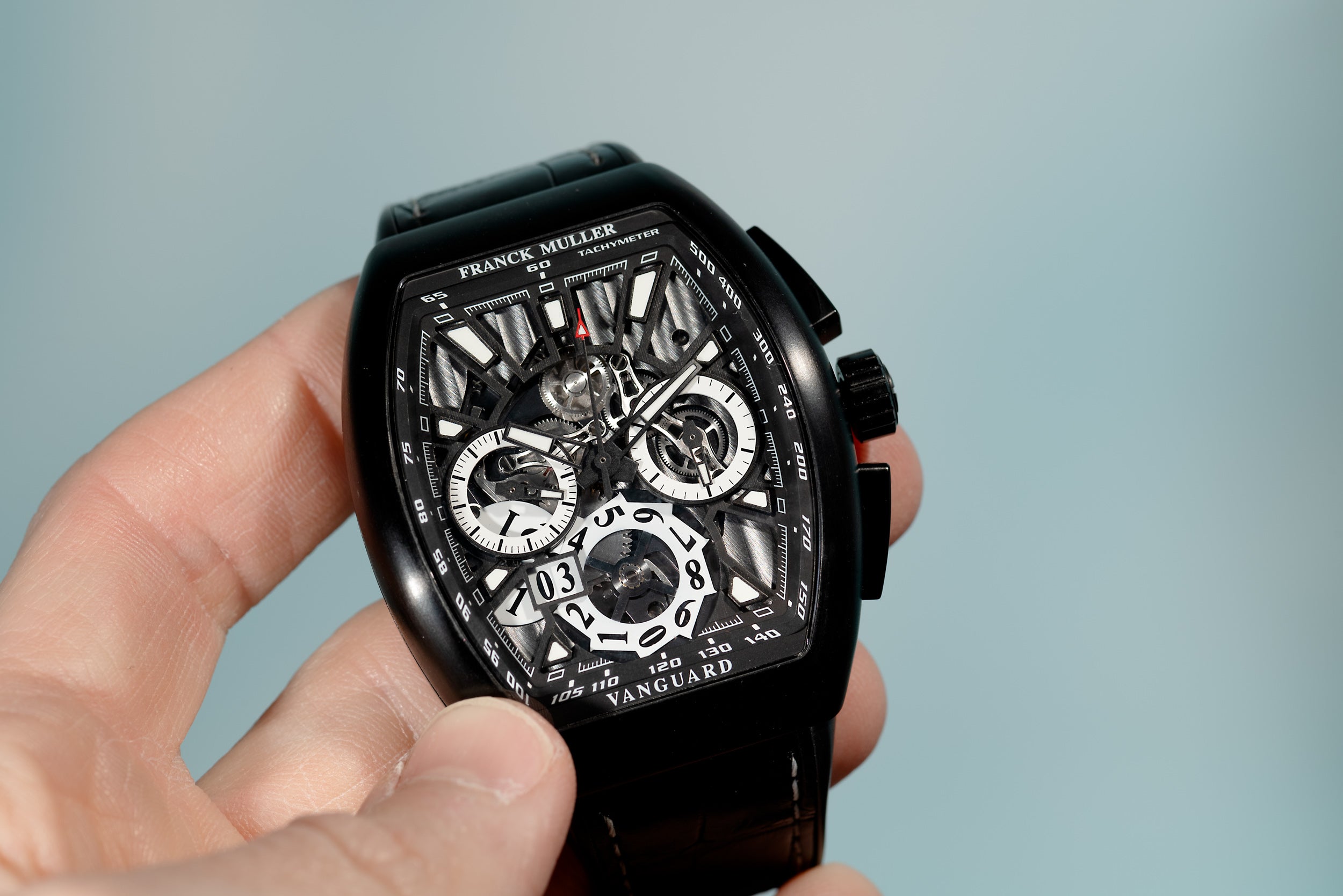 Franck Muller Vanguard Grande Date Skeleton Chronograph Analog