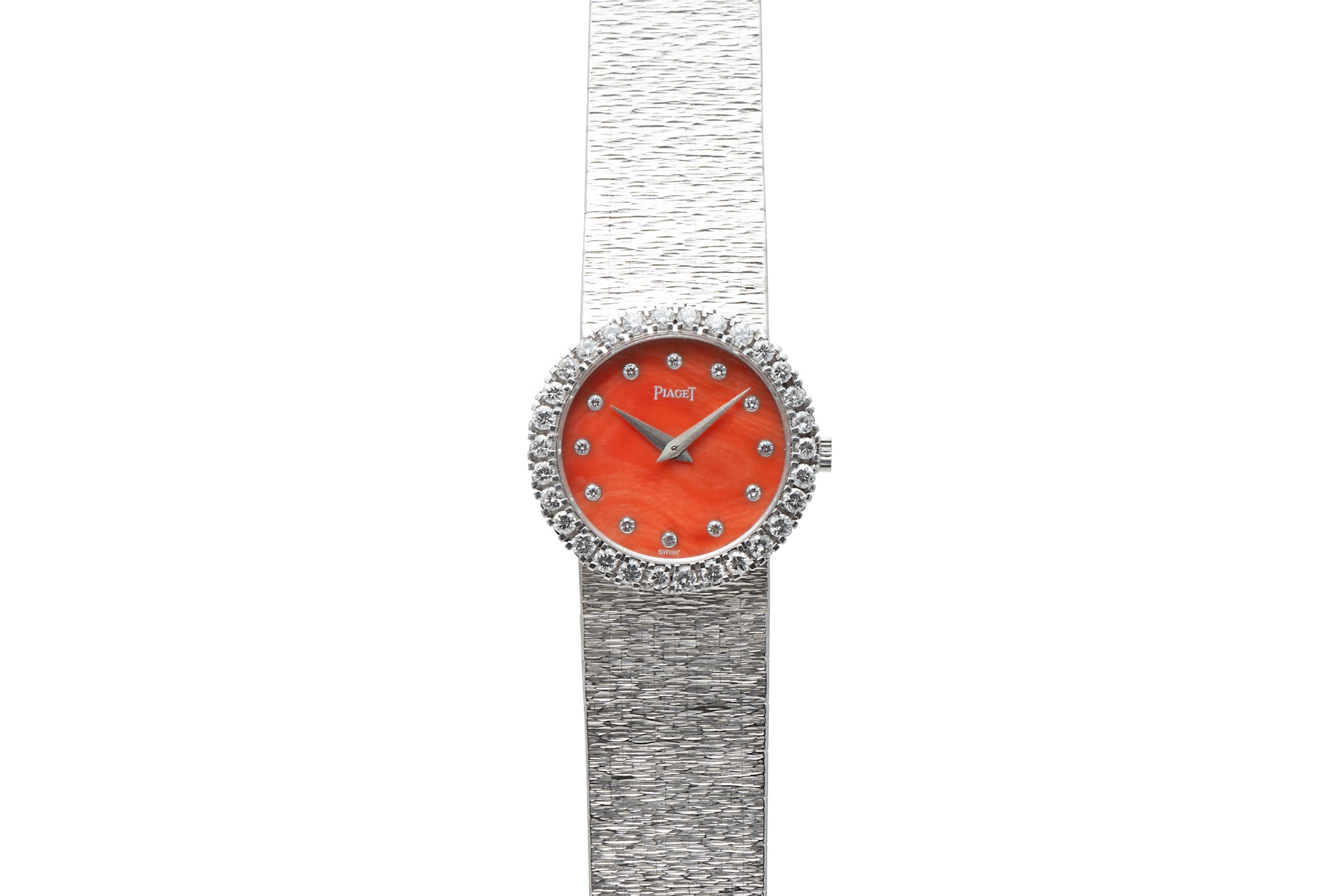 Piaget White Gold Coral Dress Watch Analog Shift