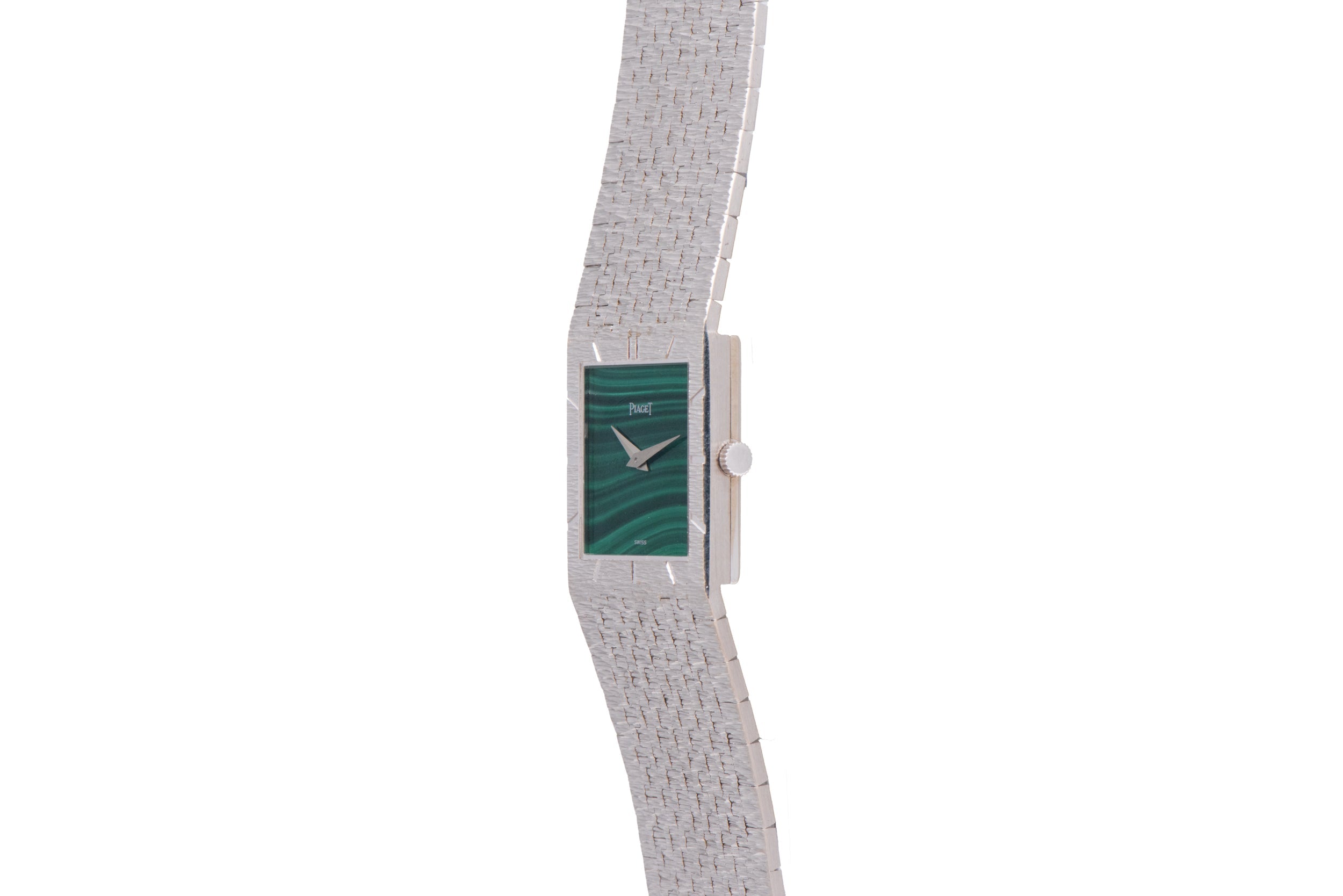 Piaget White Gold Malachite Dress Watch Analog Shift