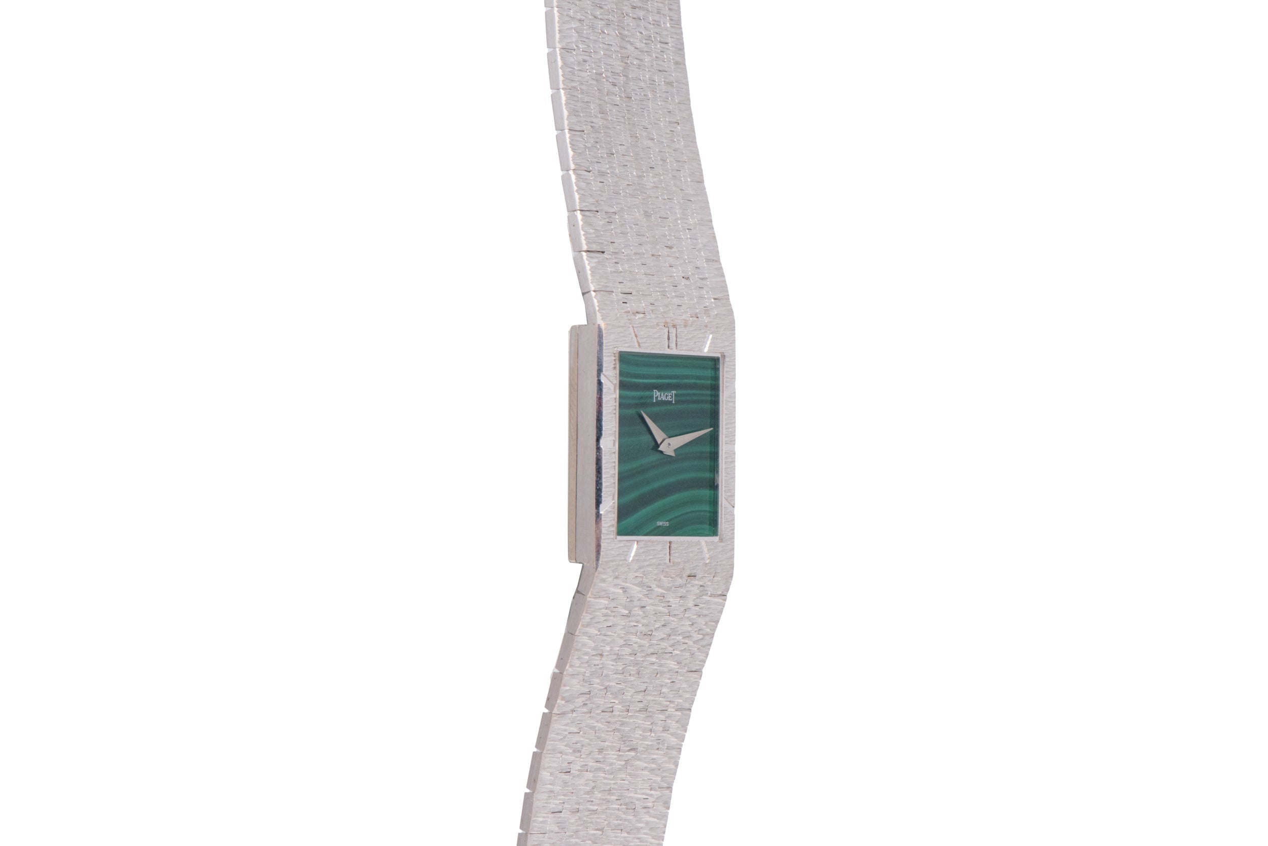 Piaget White Gold Malachite Dress Watch Analog Shift