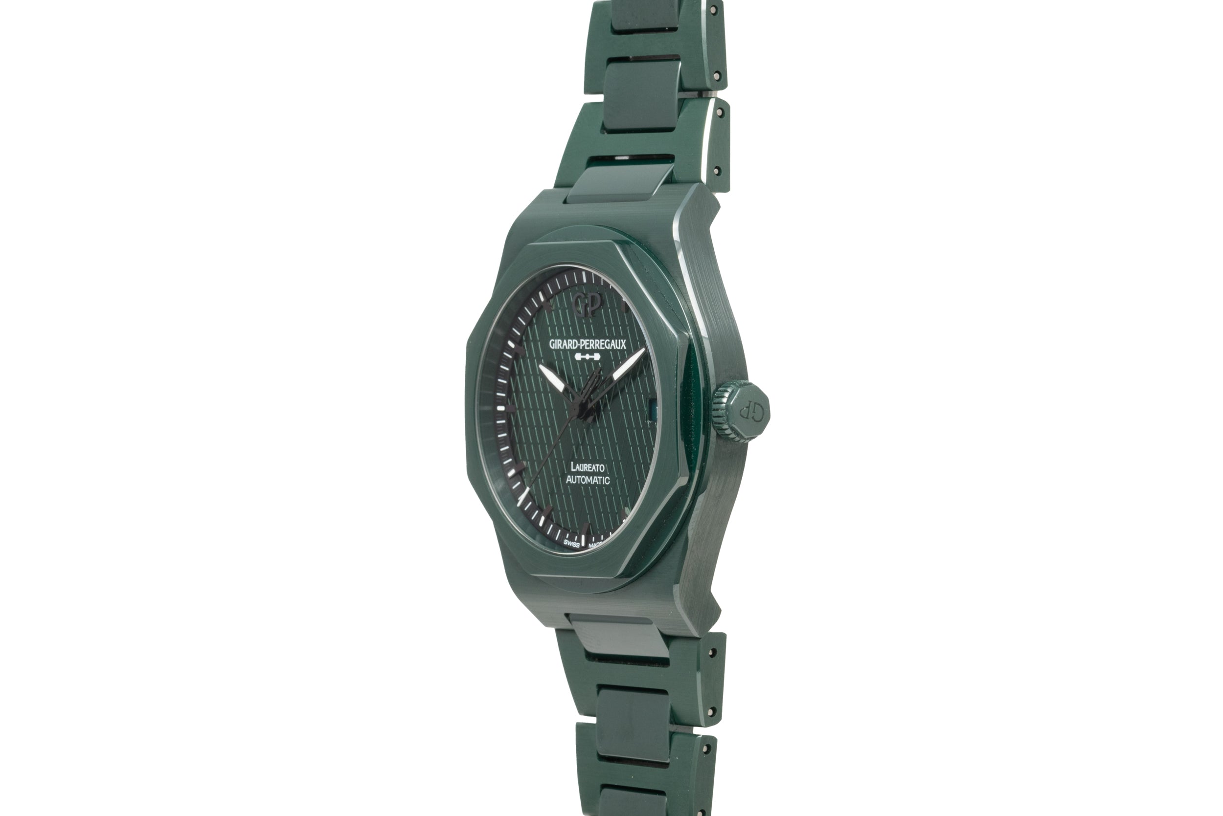 Girard Perregaux Laureato 38mm Green Ceramic Aston Martin Edition