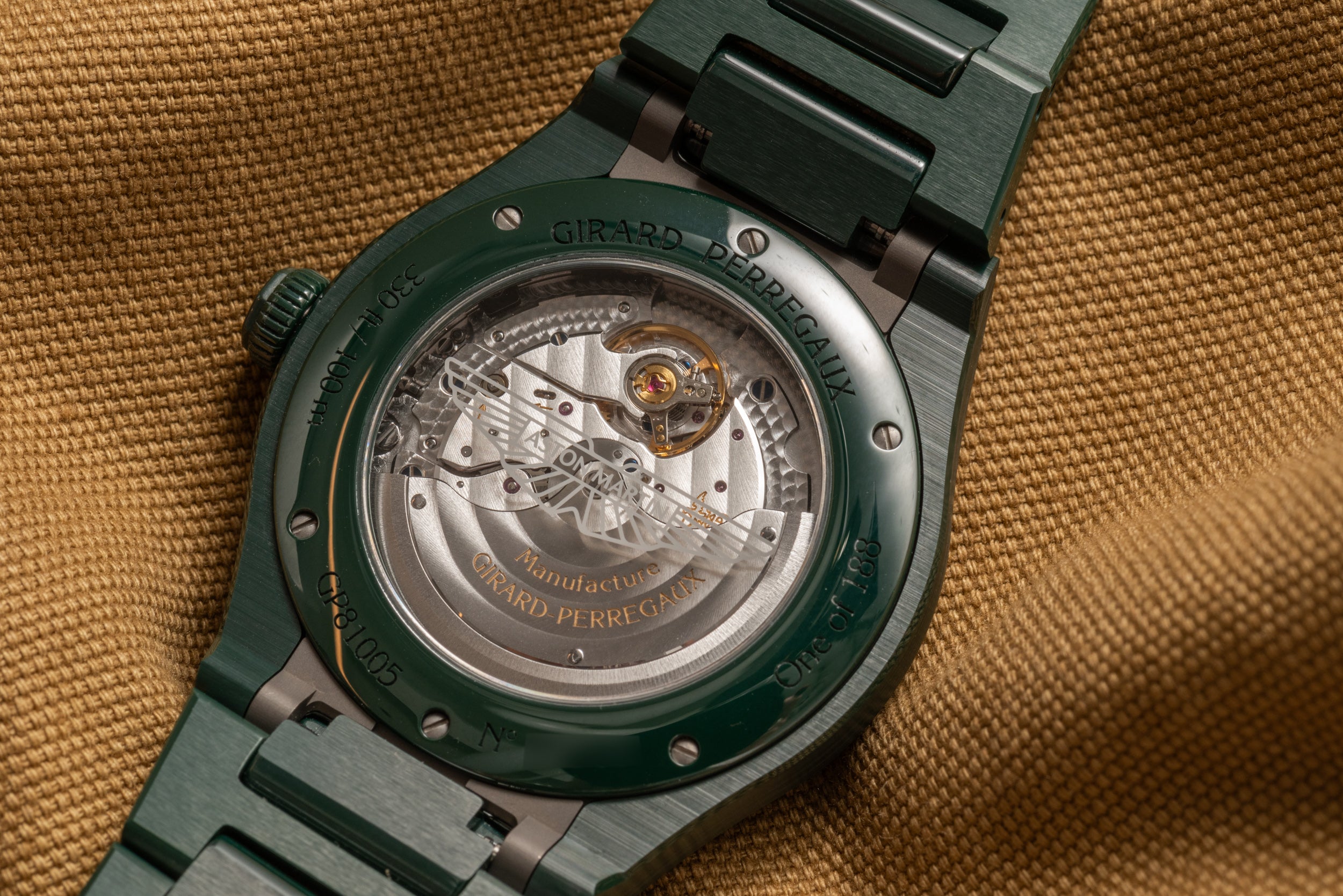 Girard Perregaux Laureato 38mm Green Ceramic Aston Martin Edition