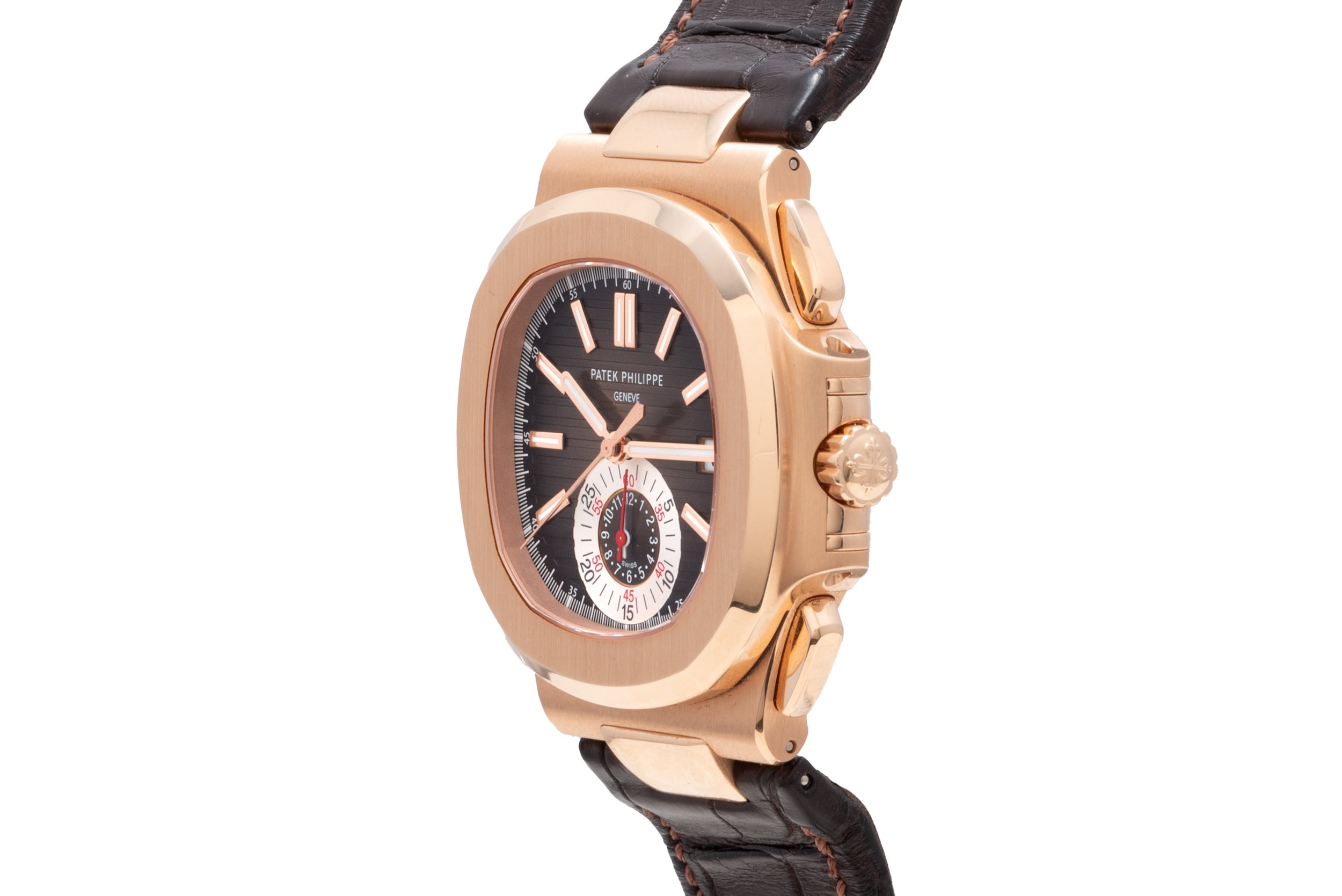 Patek philippe nautilus on sale rose gold chronograph