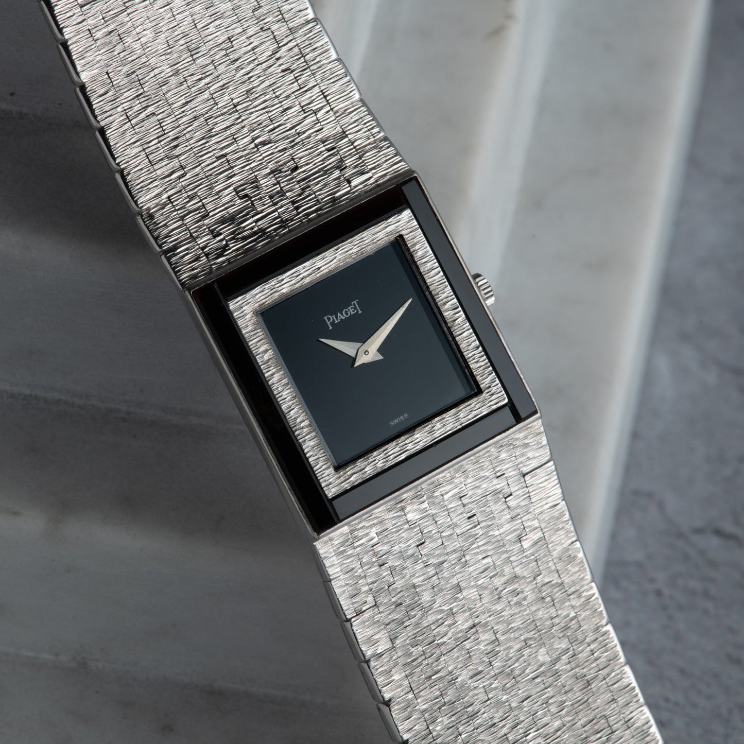 Piaget White Gold 'Onyx' Dress Watch