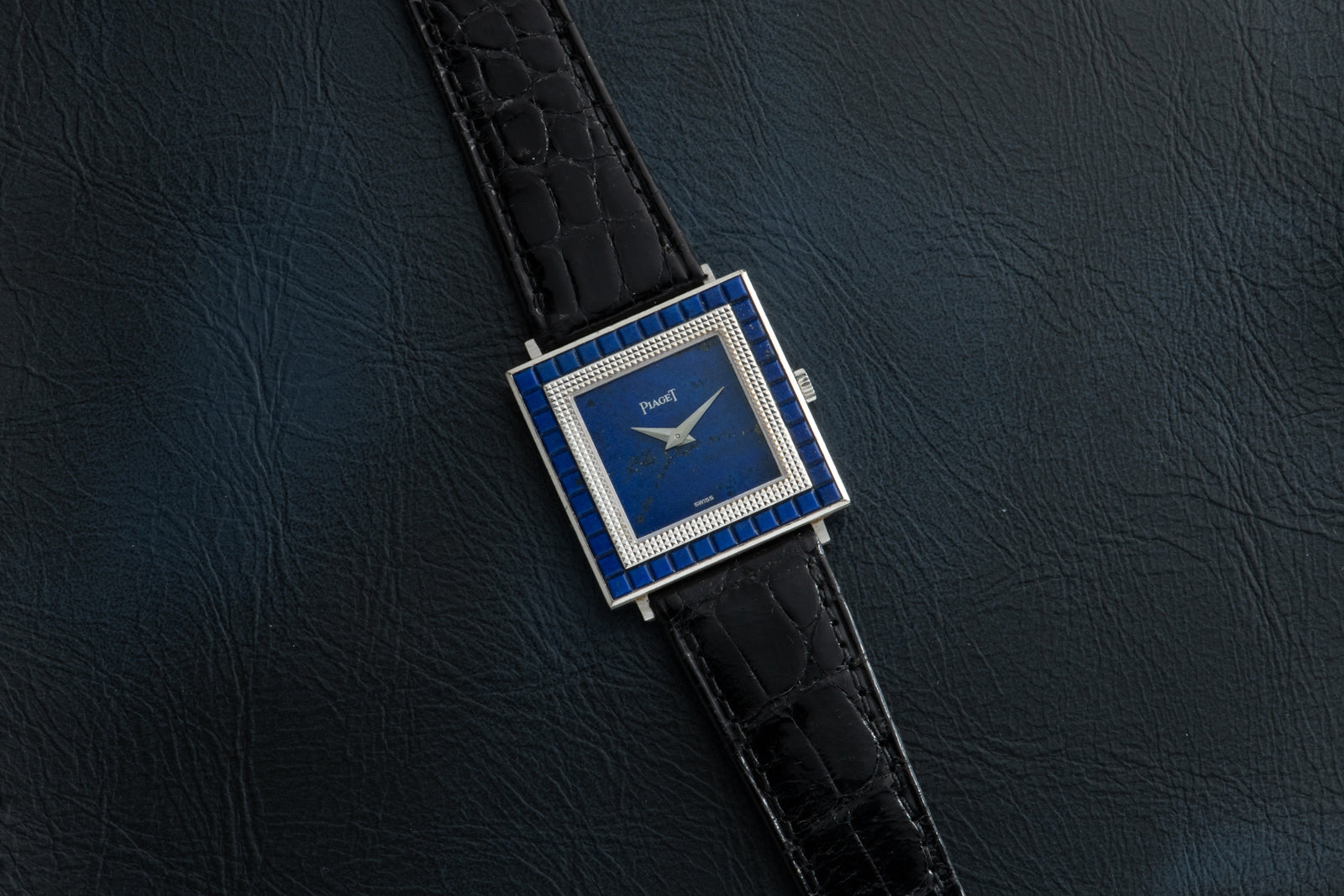 Piaget White Gold Lapis Dress Watch