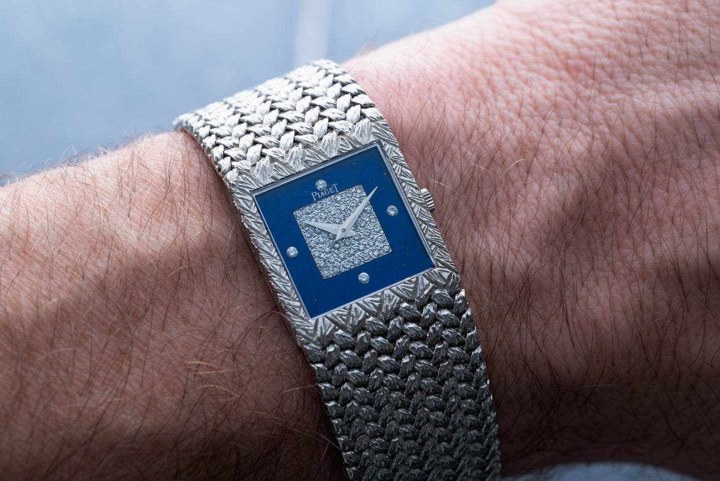 Piaget Tradition 'Lapis Lazuli' Diamond Dress Watch