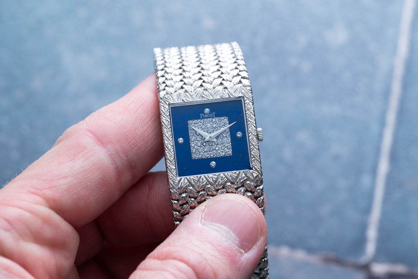 Piaget Tradition 'Lapis Lazuli' Diamond Dress Watch