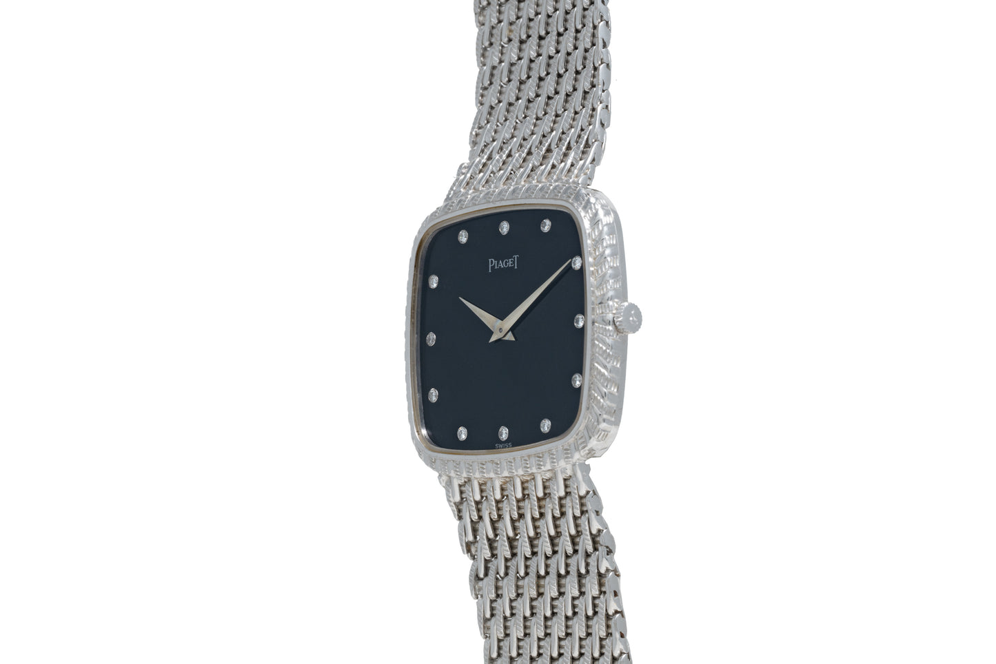 Piaget Onyx Dial White Gold Dress Watch