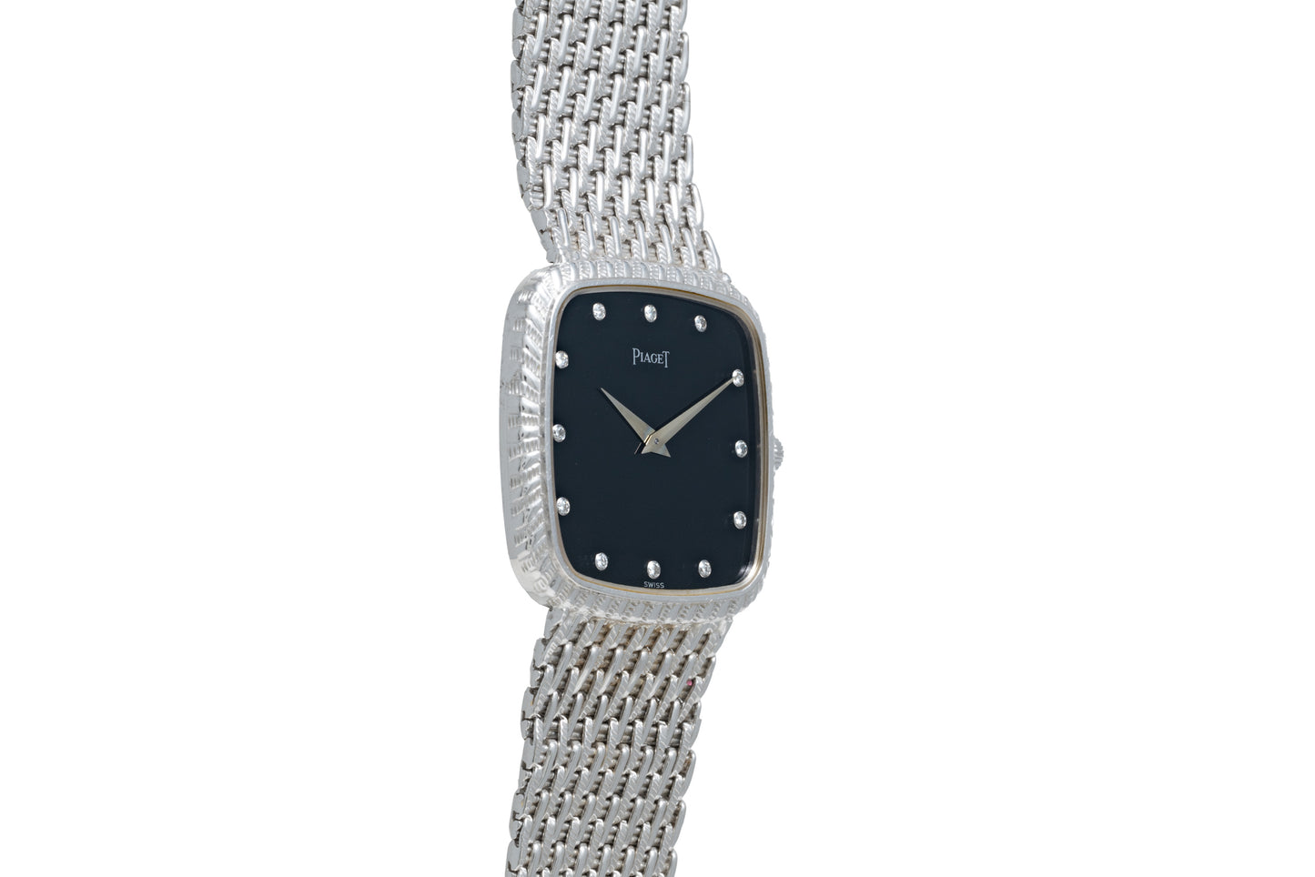 Piaget Onyx Dial White Gold Dress Watch