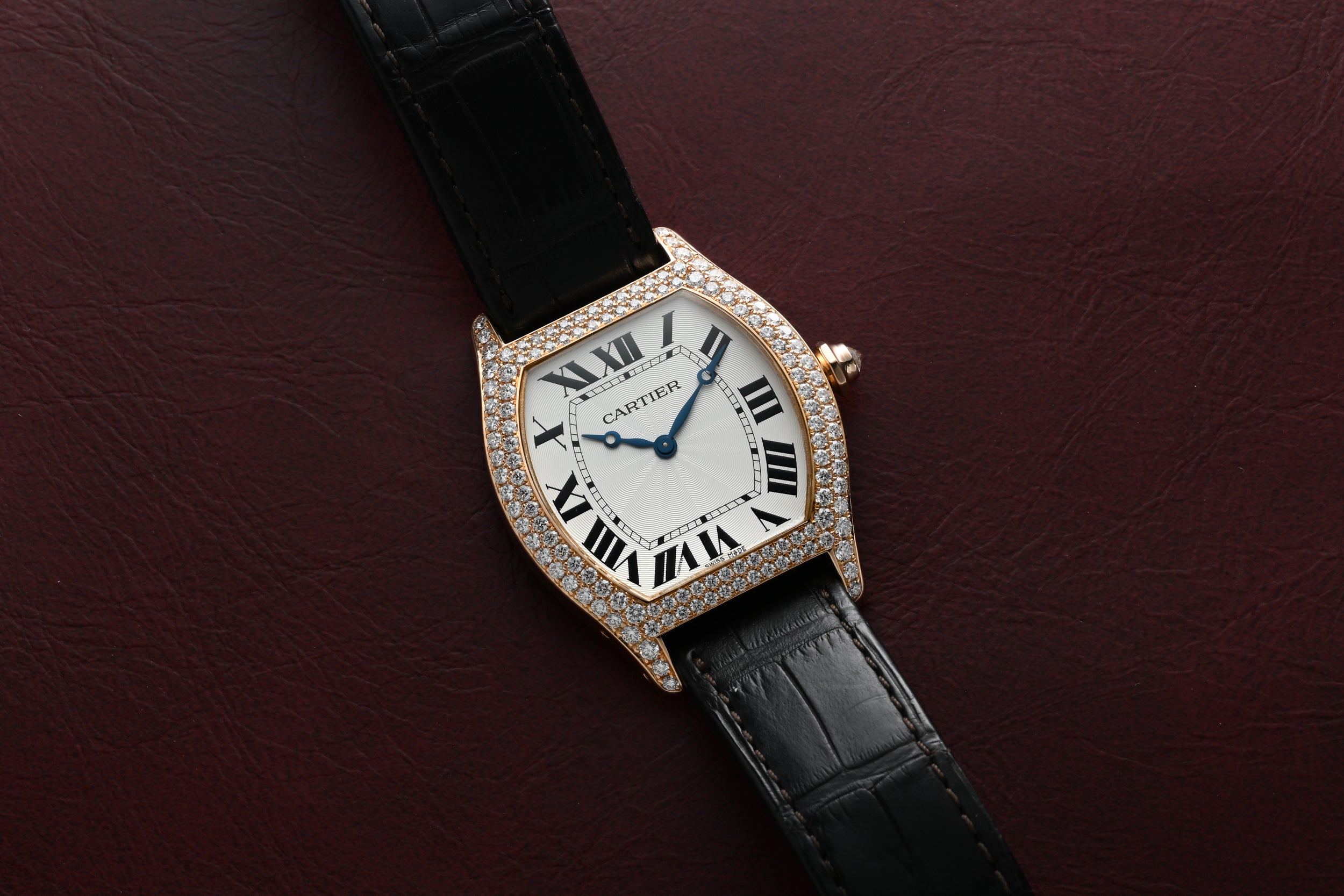 Cartier tortue diamond watch best sale