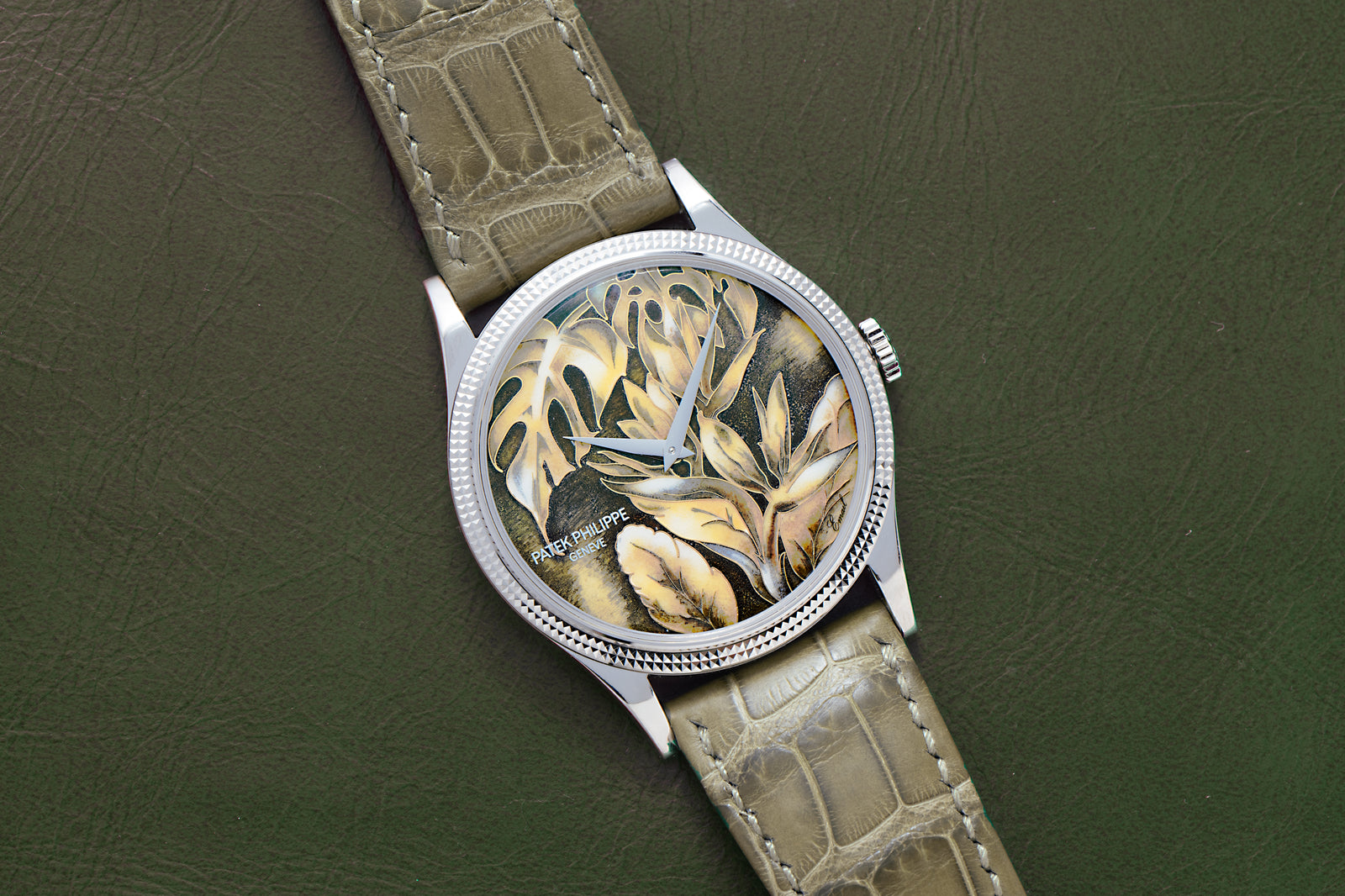 Patek Philippe Calatrava Cloisonné 'Tropical Leaves II'