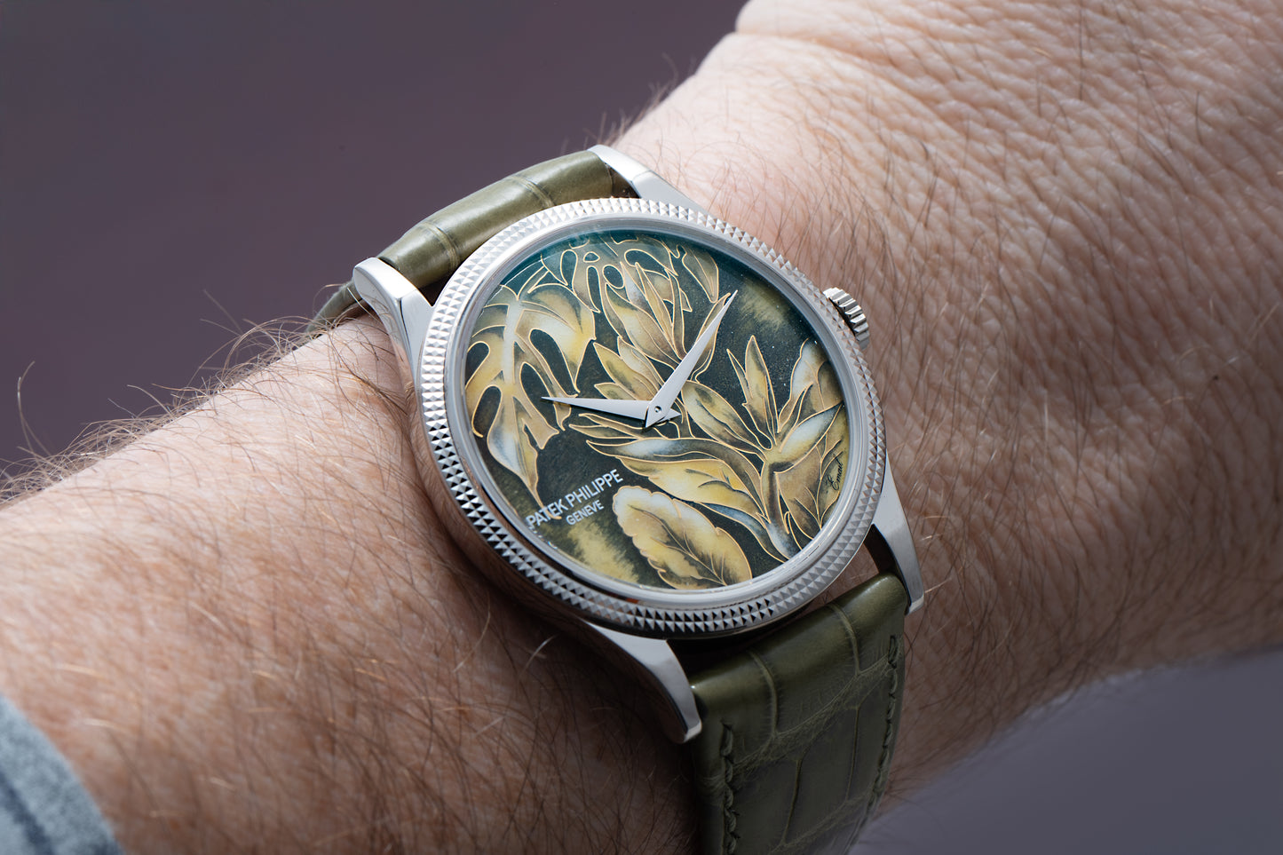 Patek Philippe Calatrava Cloisonné 'Tropical Leaves II'