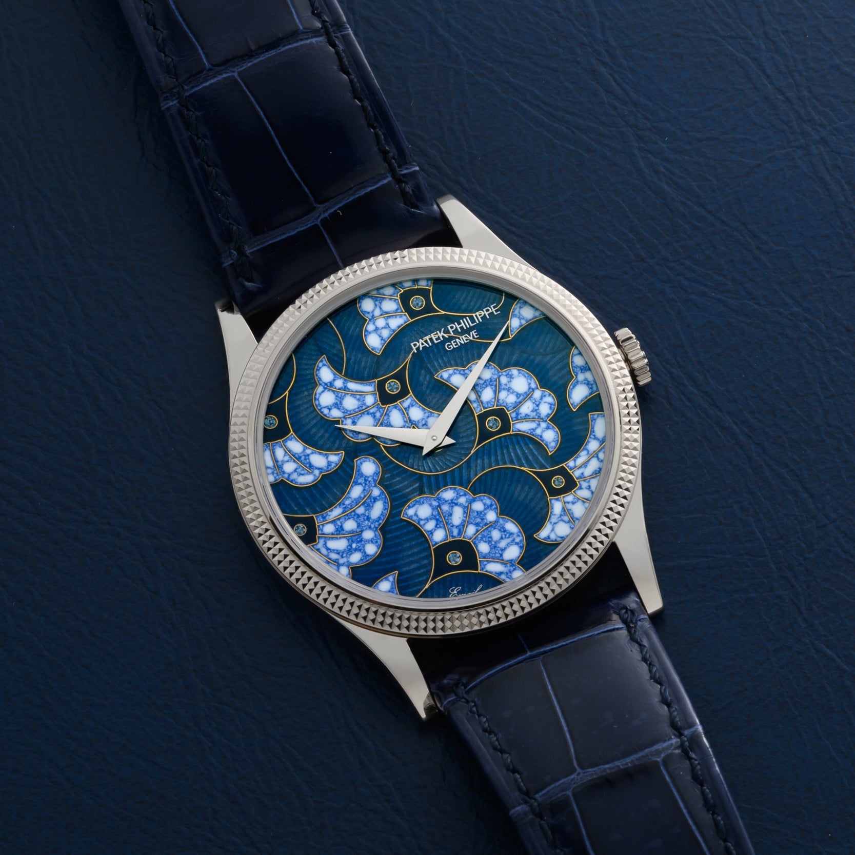 Patek Philippe Calatrava Cloisonné 'Wax Print in the Blues'