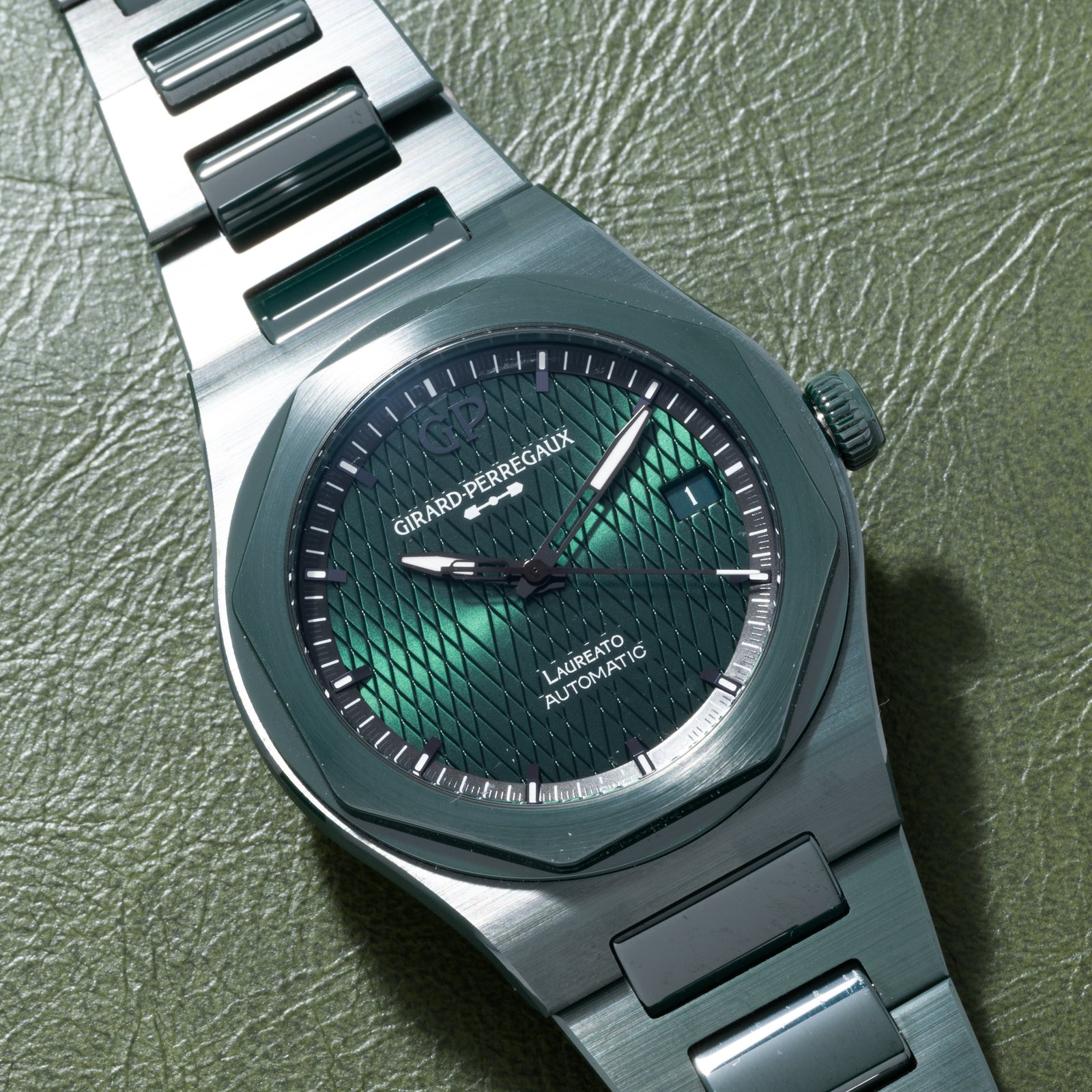 Girard Perregaux Laureato Green Ceramic Aston Martin Edition