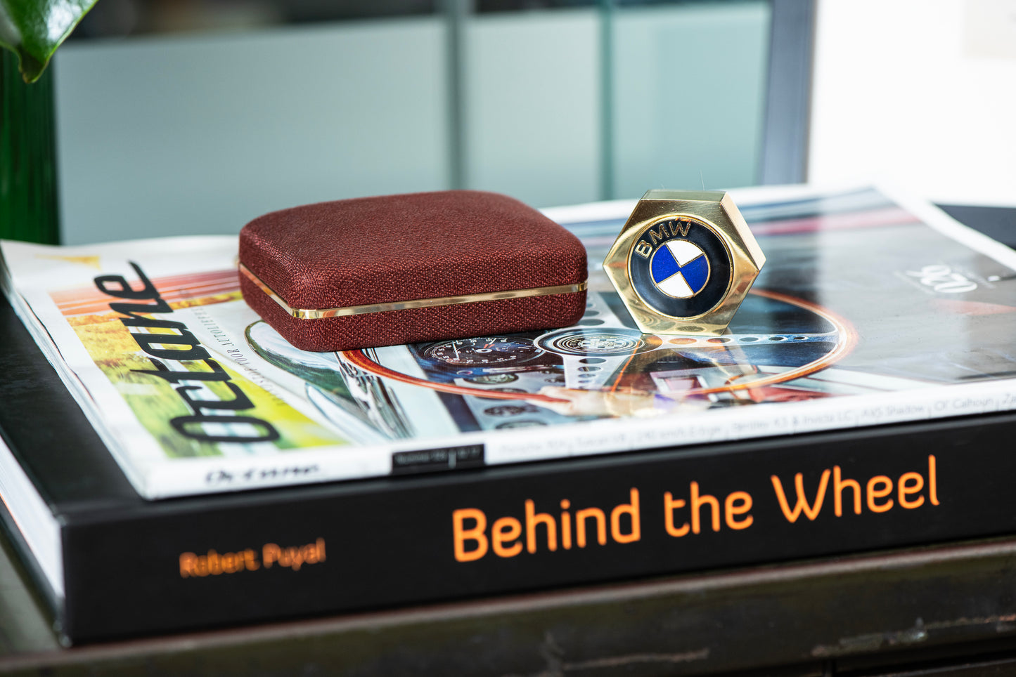 BMW Brass & Enamel Paperweight