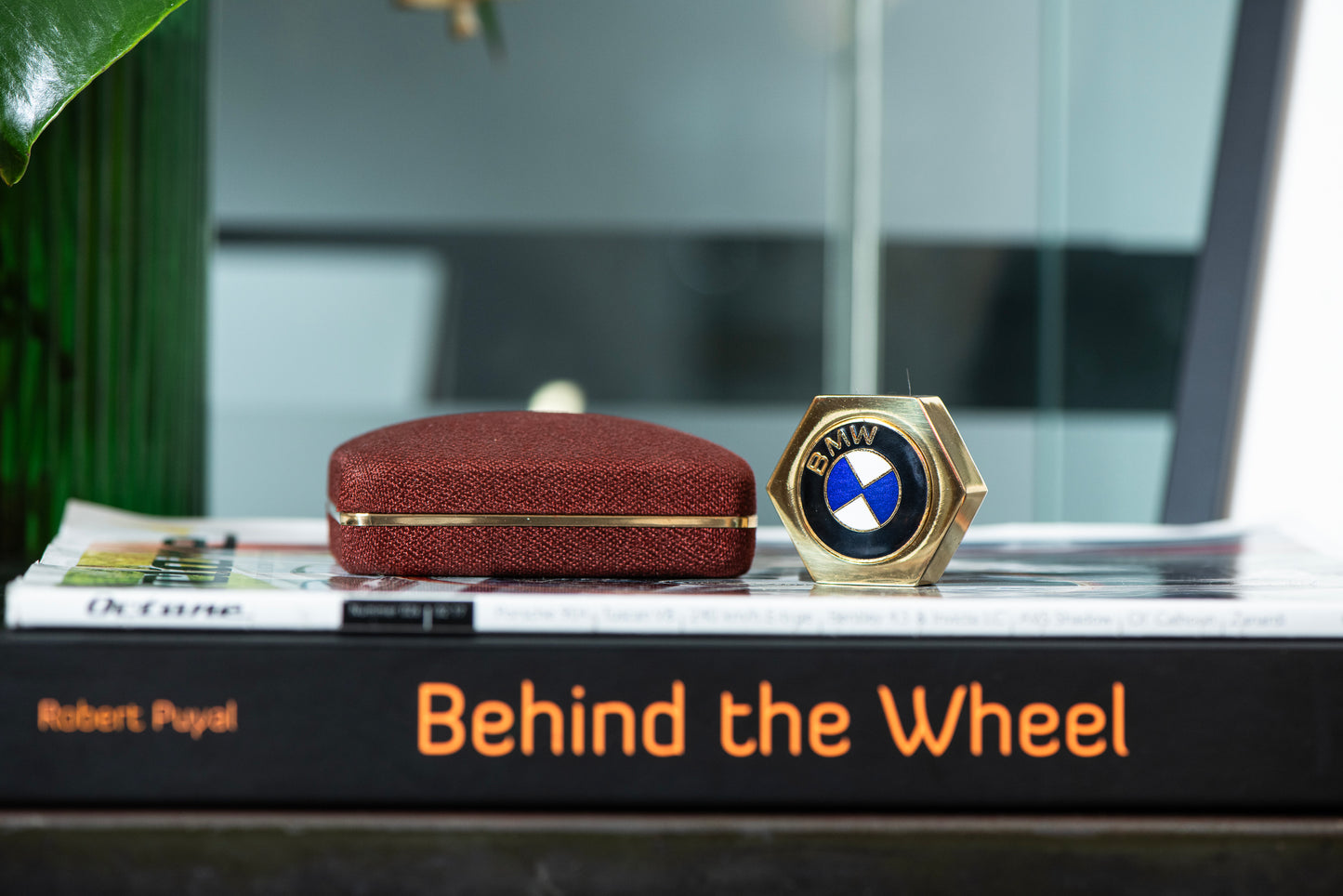 BMW Brass & Enamel Paperweight