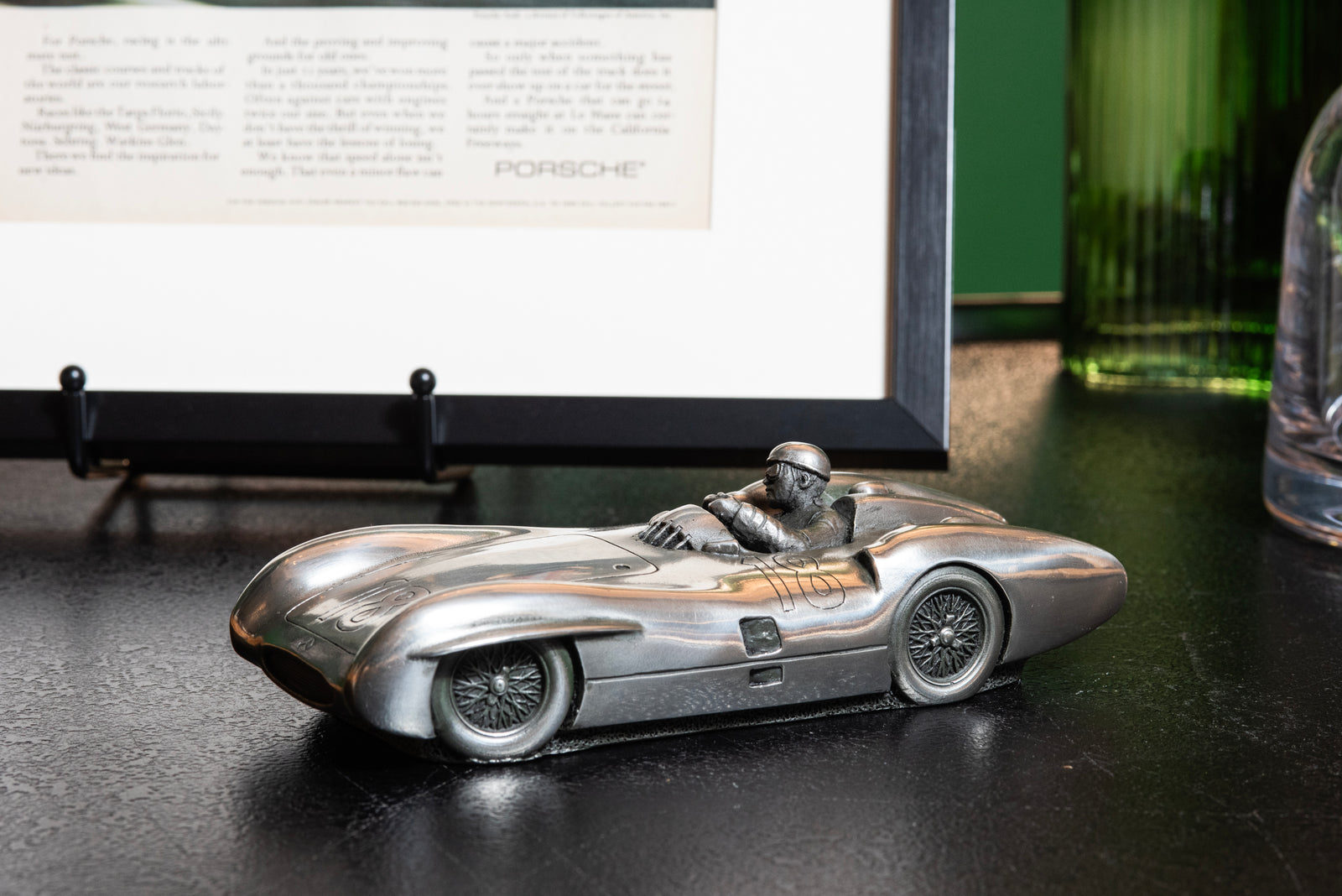 Mercedes Benz 300SLR Pewter Sculpture