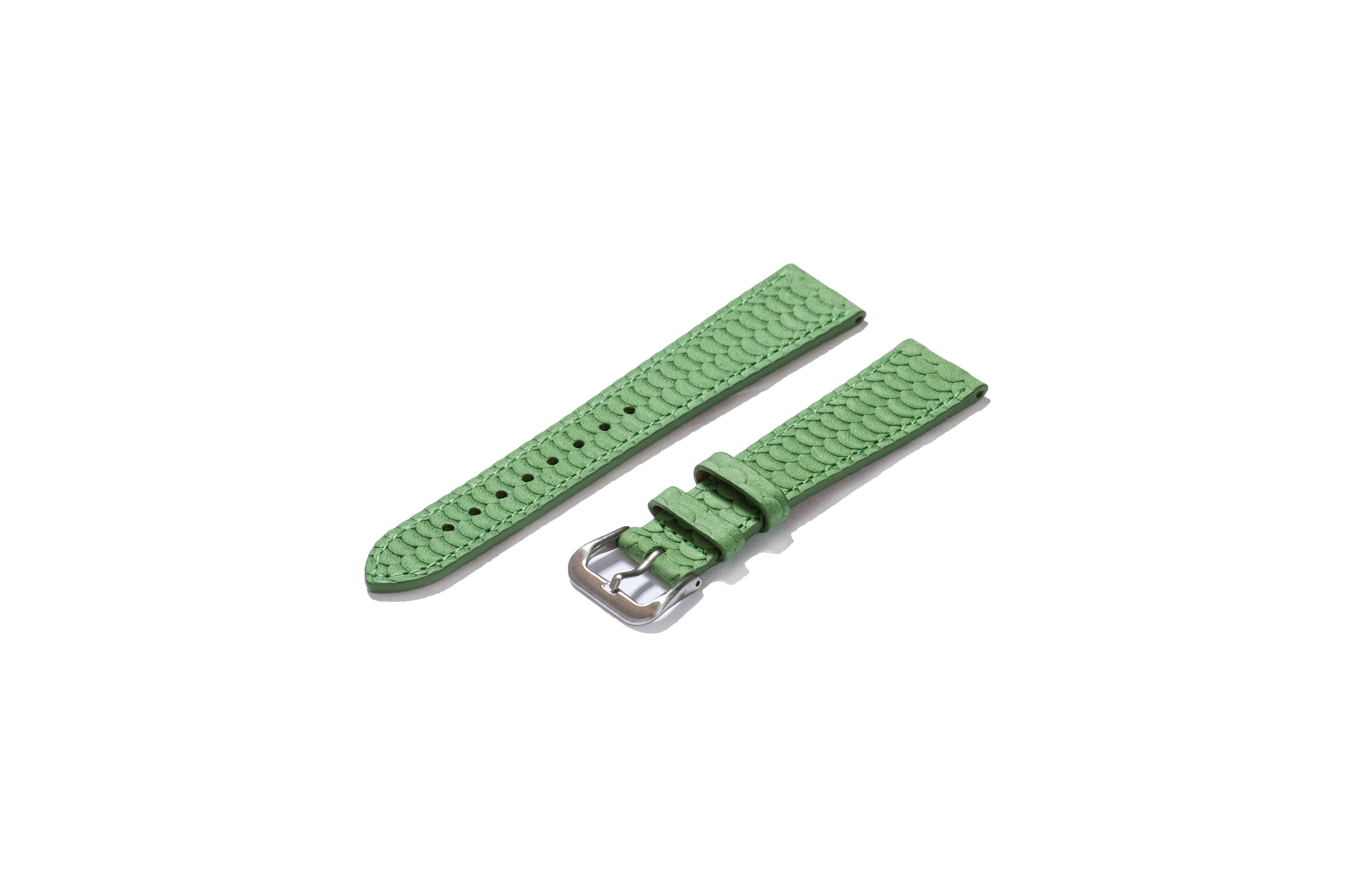 Ascolon Green Scaled Nubuck Strap