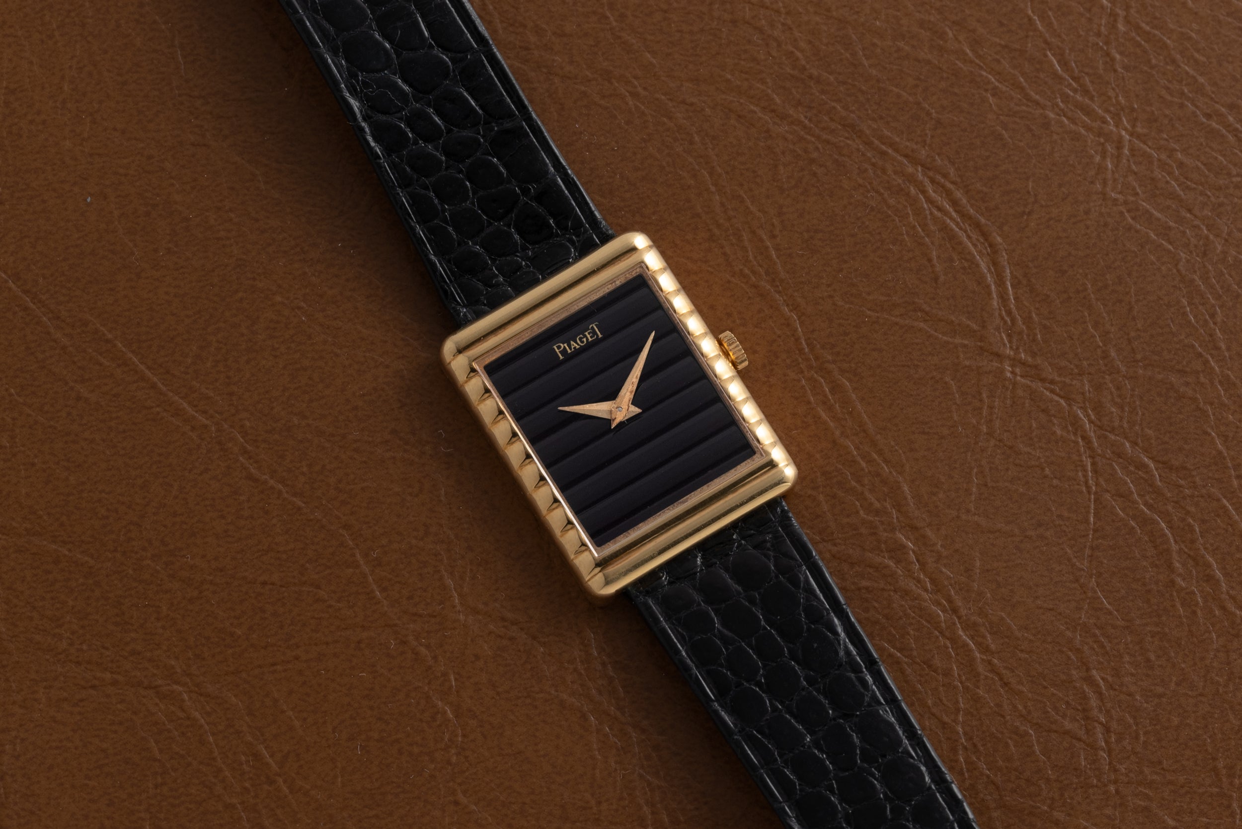 Piaget 'Onyx' Rectangular Dress Watch