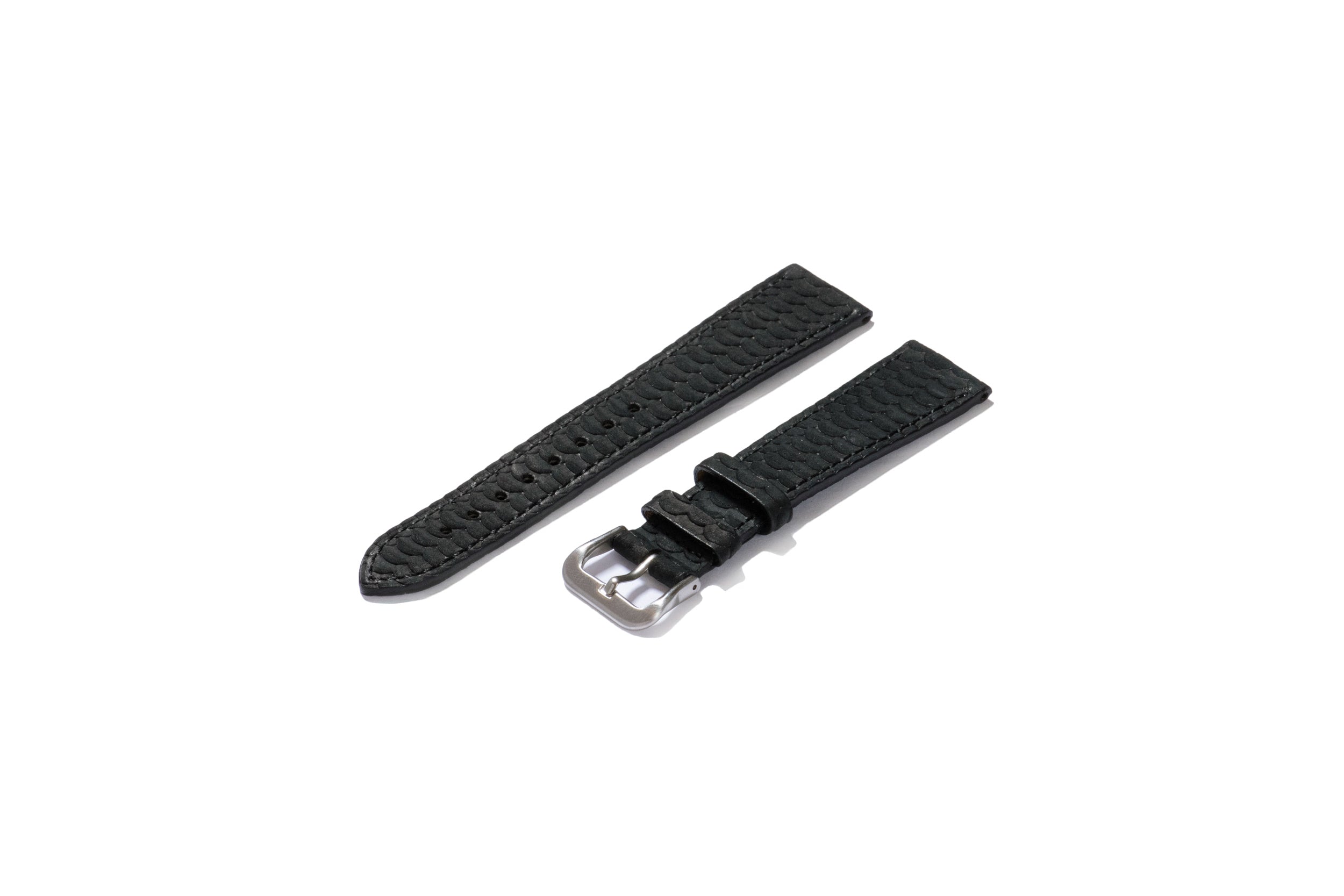 Draco Black Scaled Nubuck Strap