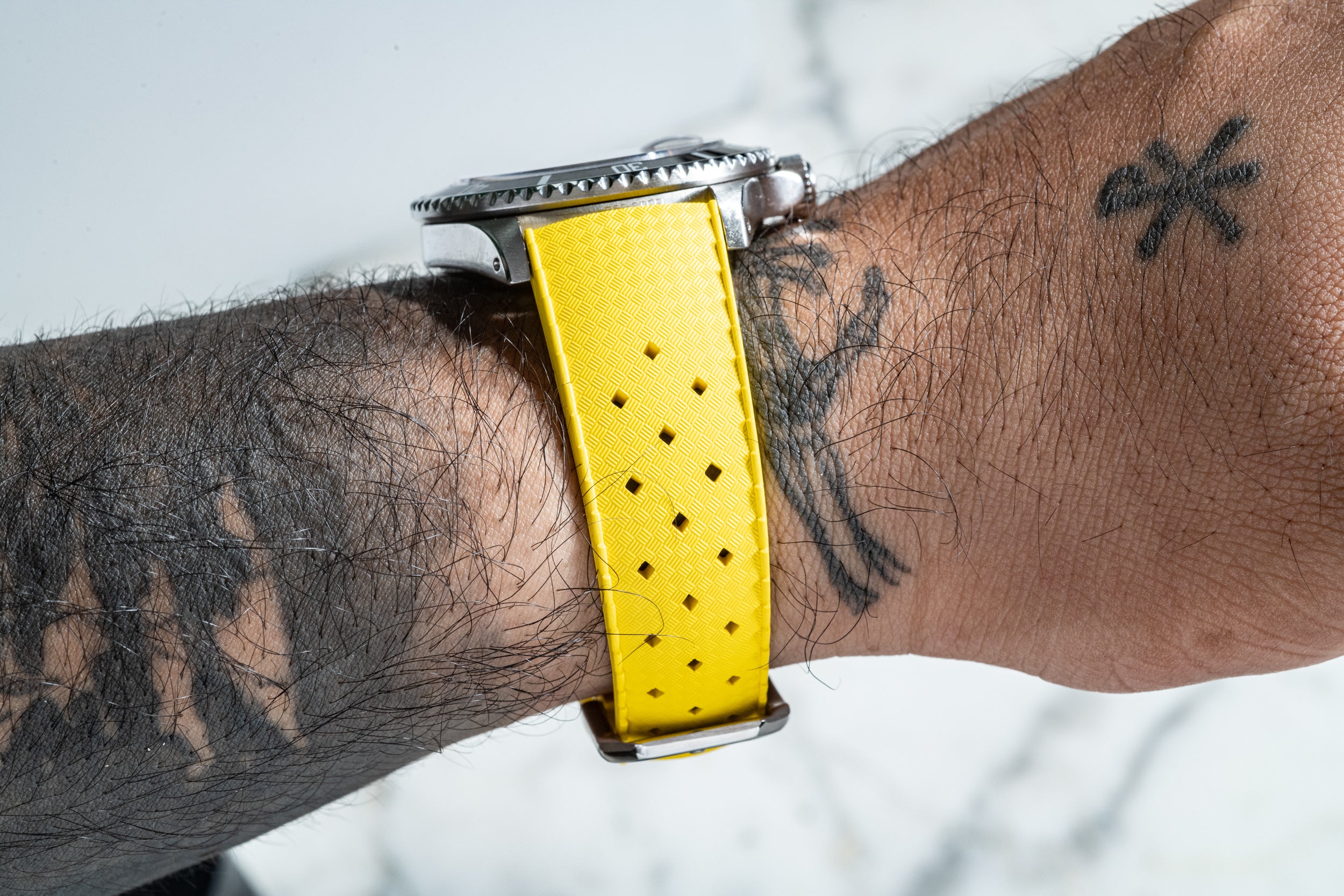 Yellow discount strap watch