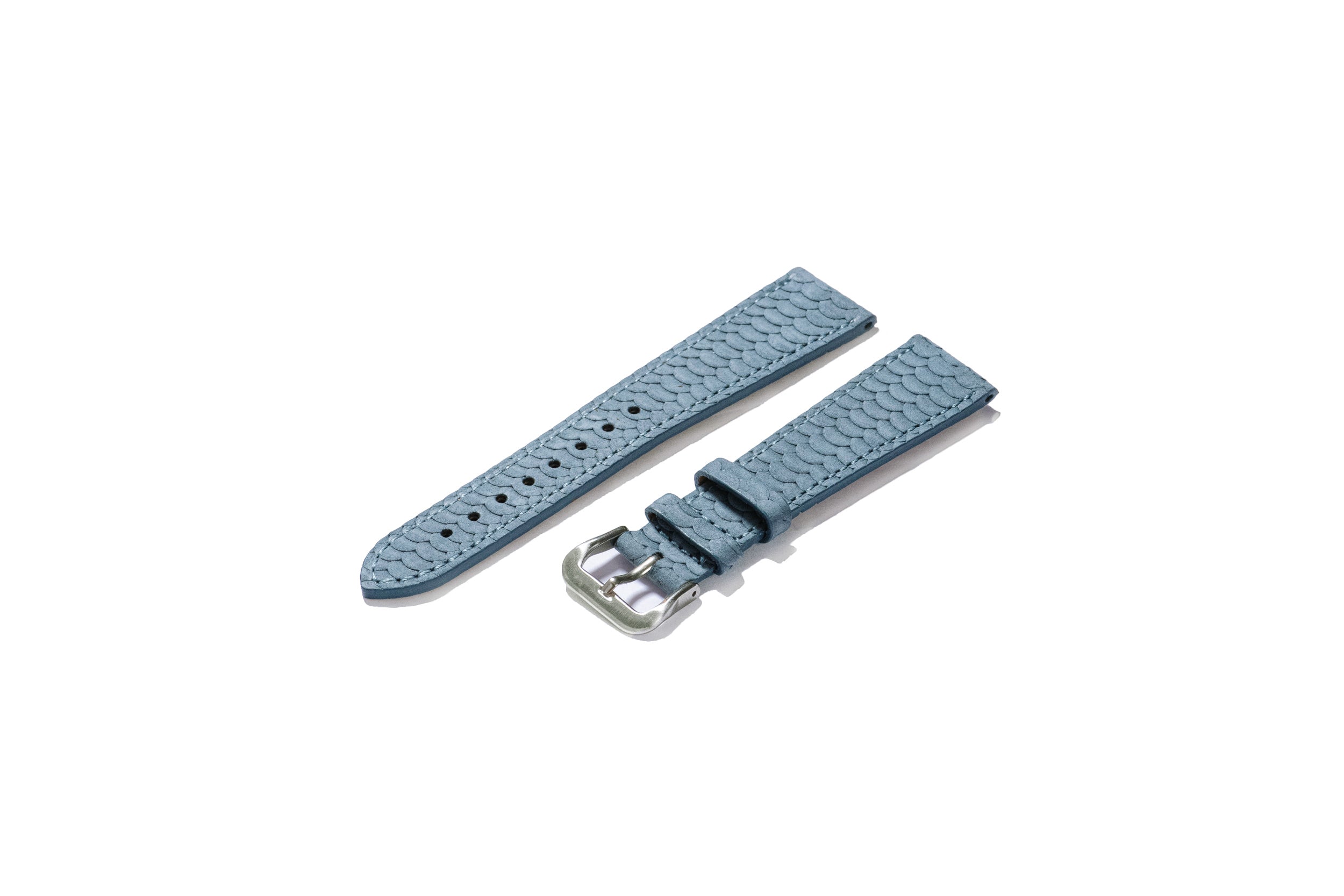 Tessarium Blue Scaled Nubuck Strap