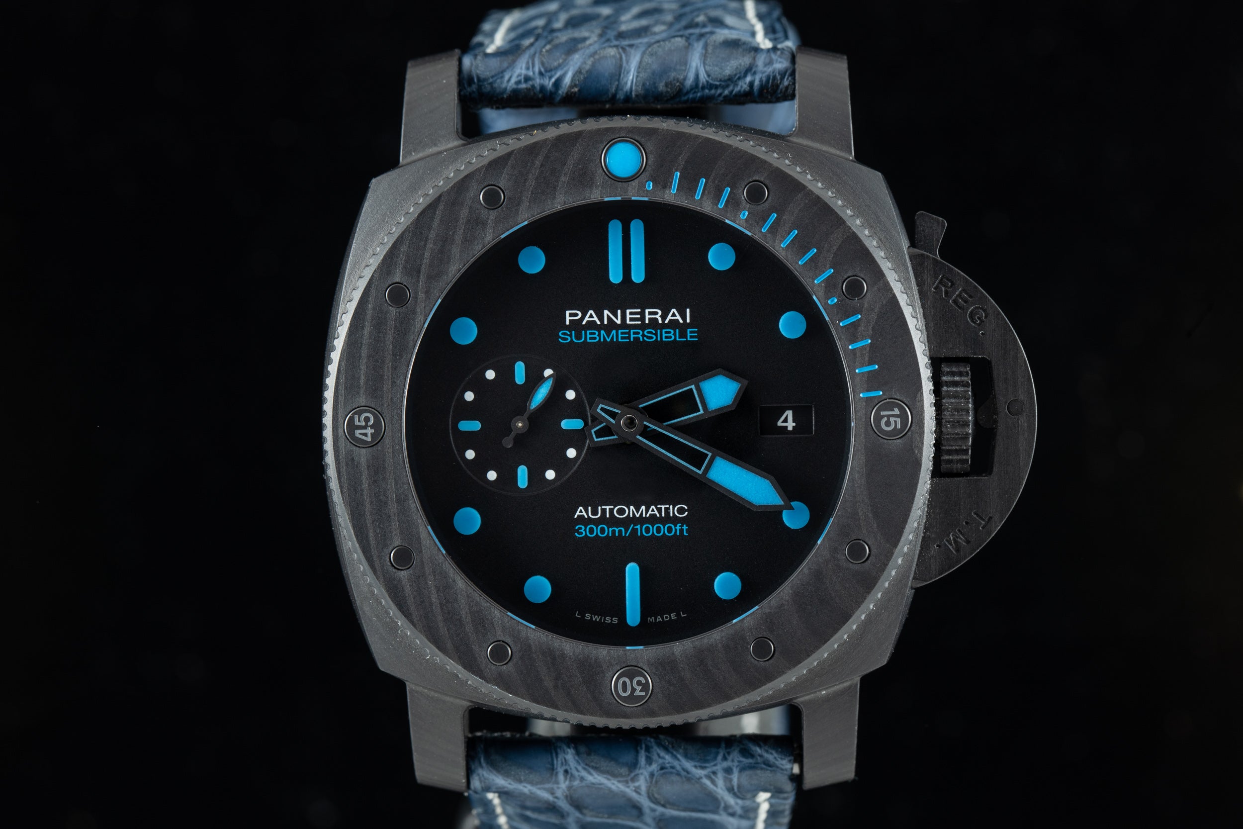 Panerai Submersible Automatic QuarantaQuattro Carbotech™ Blu Abisso Men's  Watch PAM01232 - Watches, Submersible - Jomashop