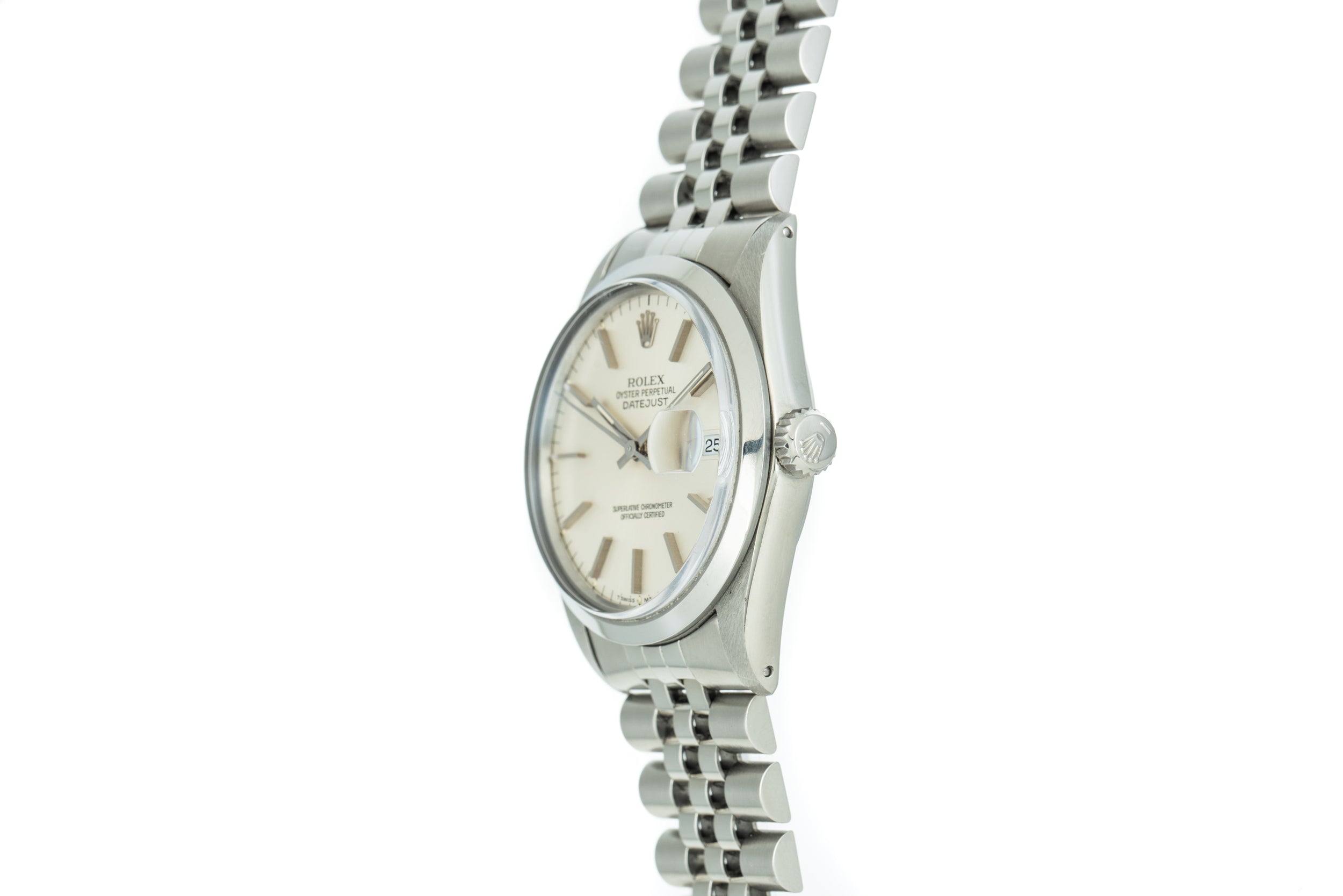 Rolex Mens 36mm Datejust 16000 White Roman Diamond jubilee – Luxurydiaz inc