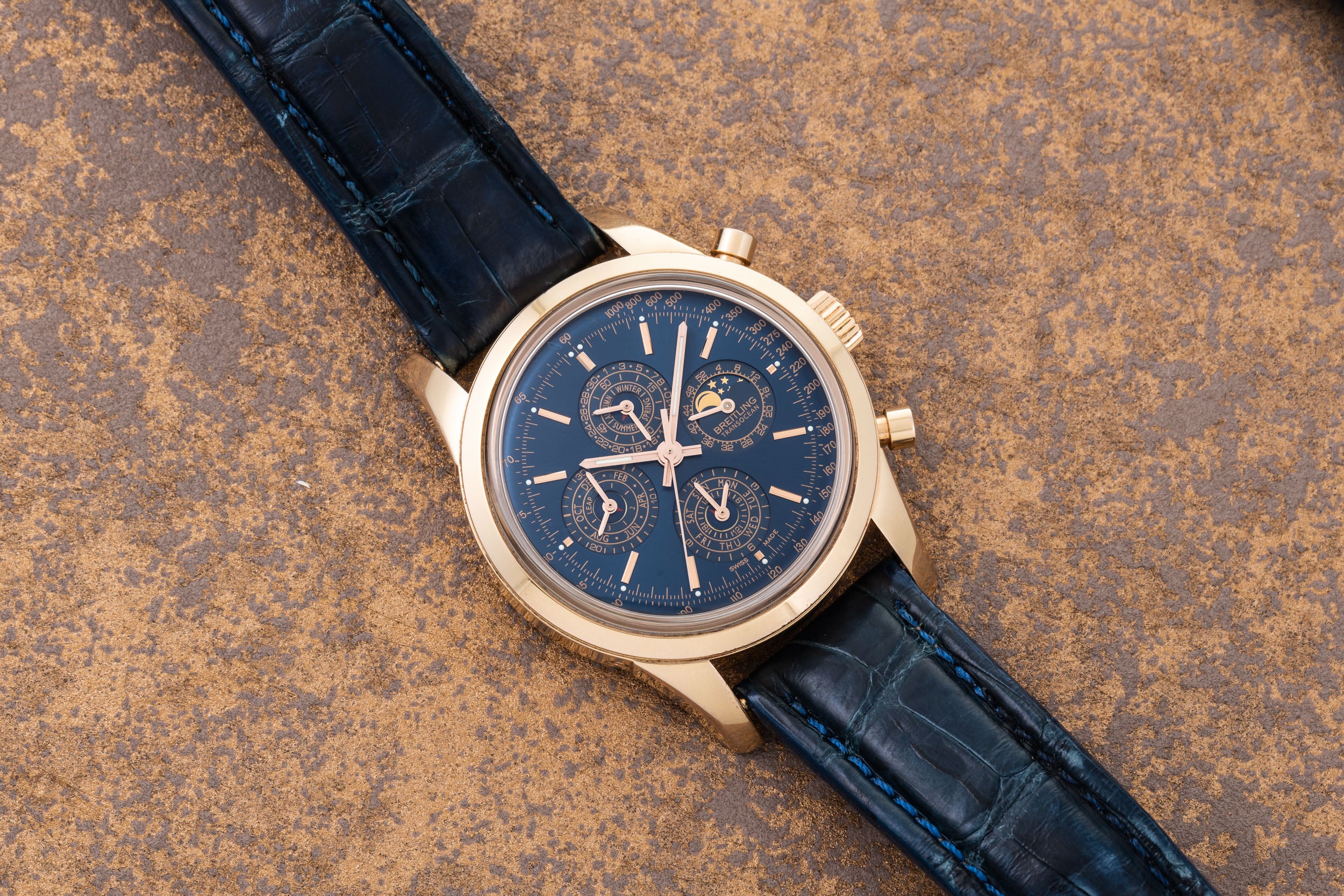 Breitling transocean 2024 rose gold