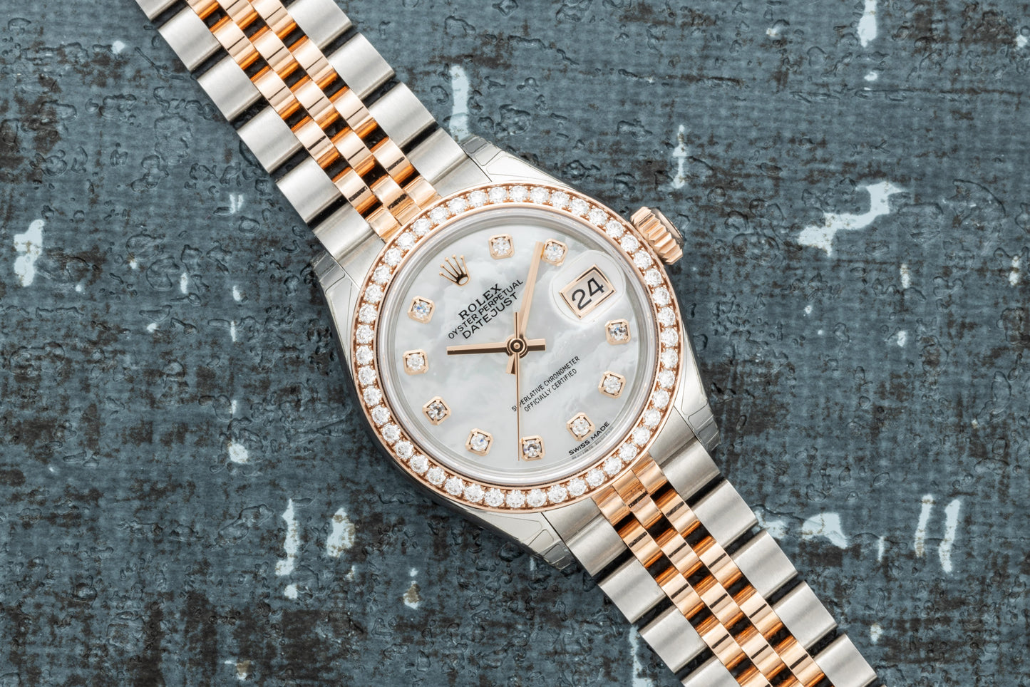 Rolex Lady-Datejust 28 Mother of Pearl Diamond Watch