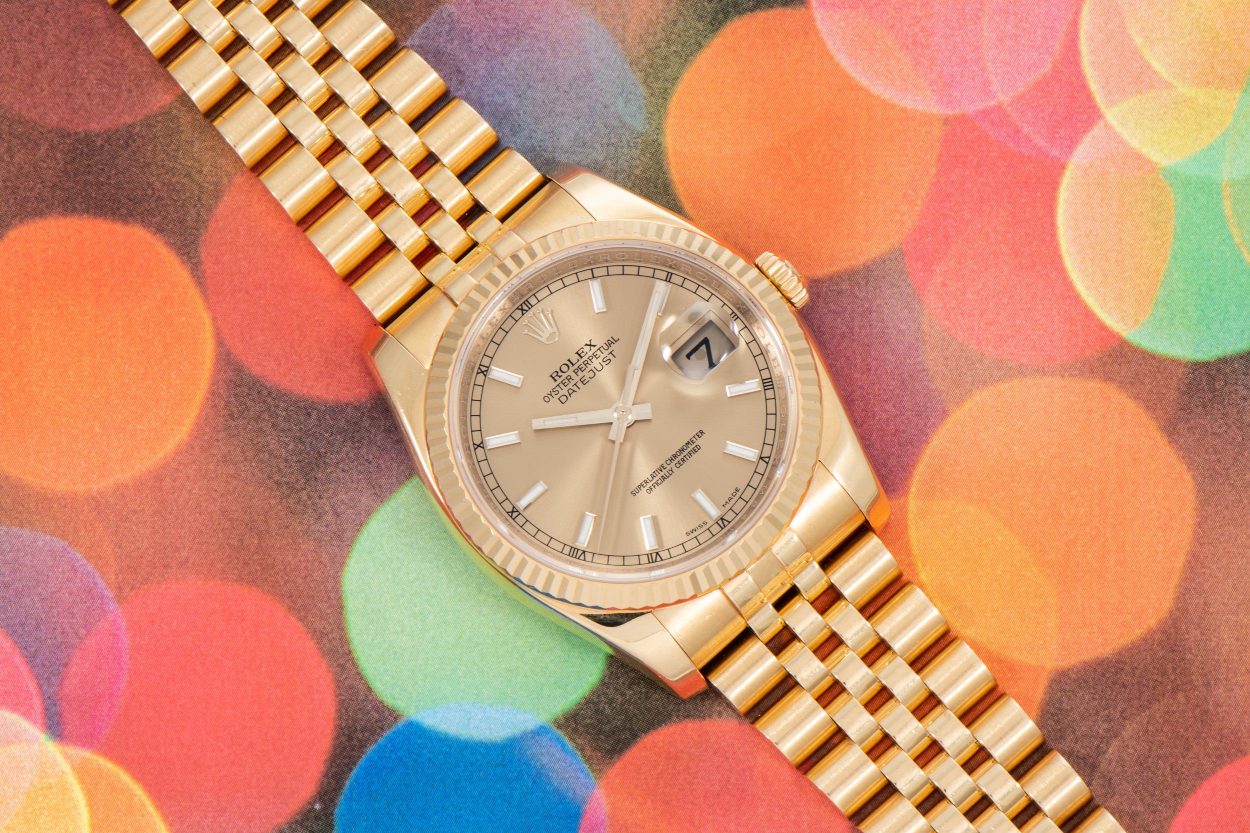 Rolex datejust discount 18k gold mens