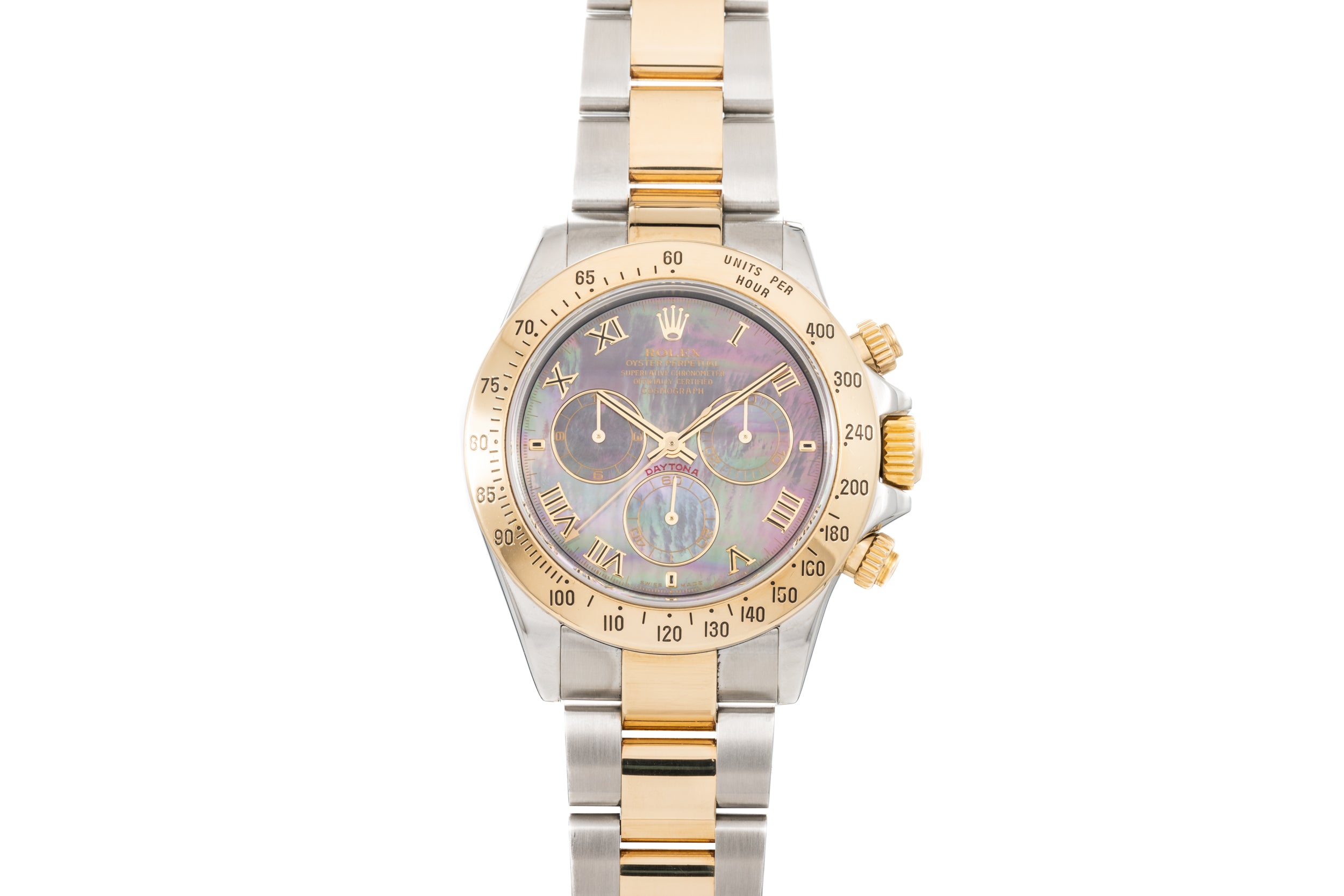 Rolex daytona two clearance tone mother of pearl