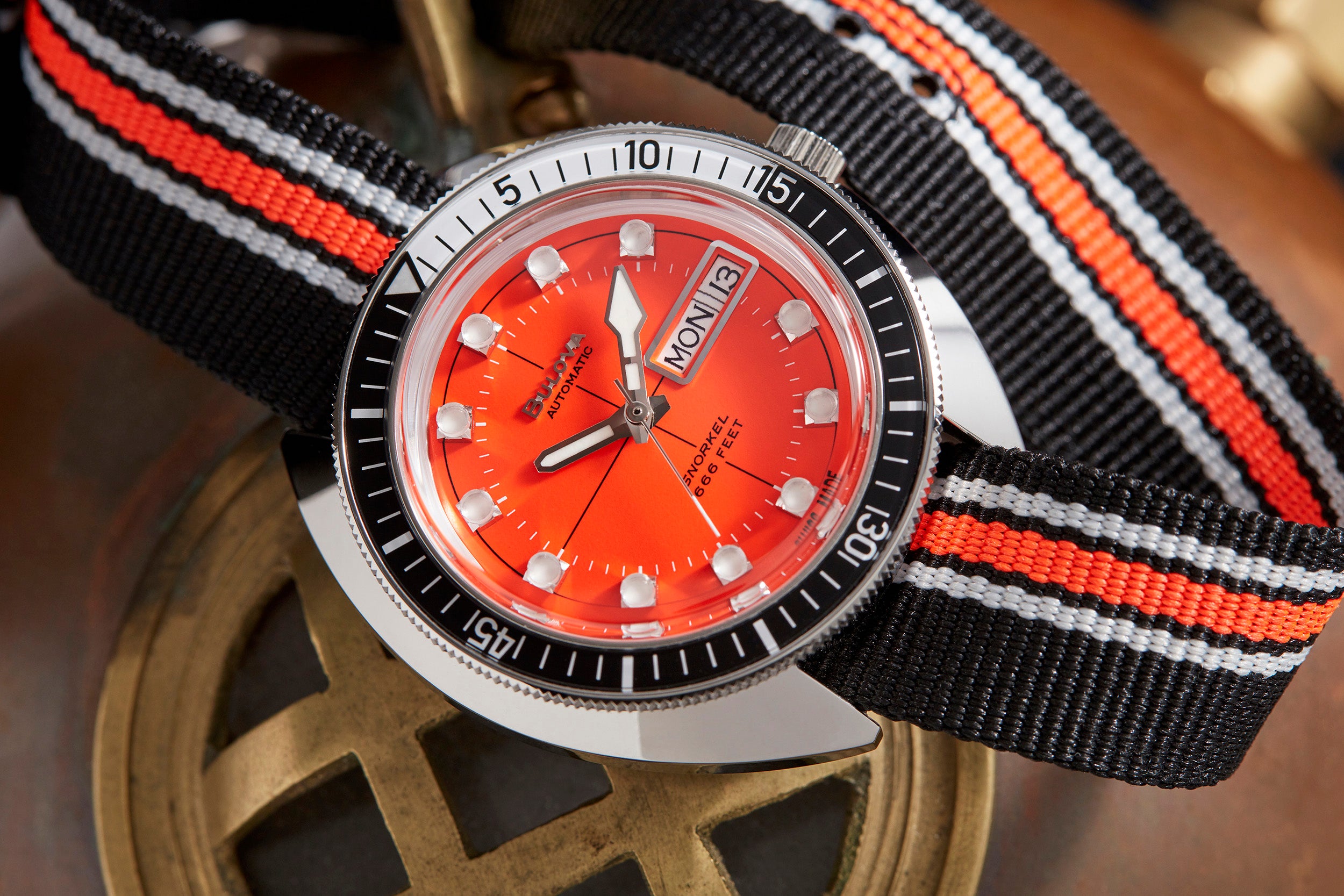 Bulova devil diver clearance orange for sale