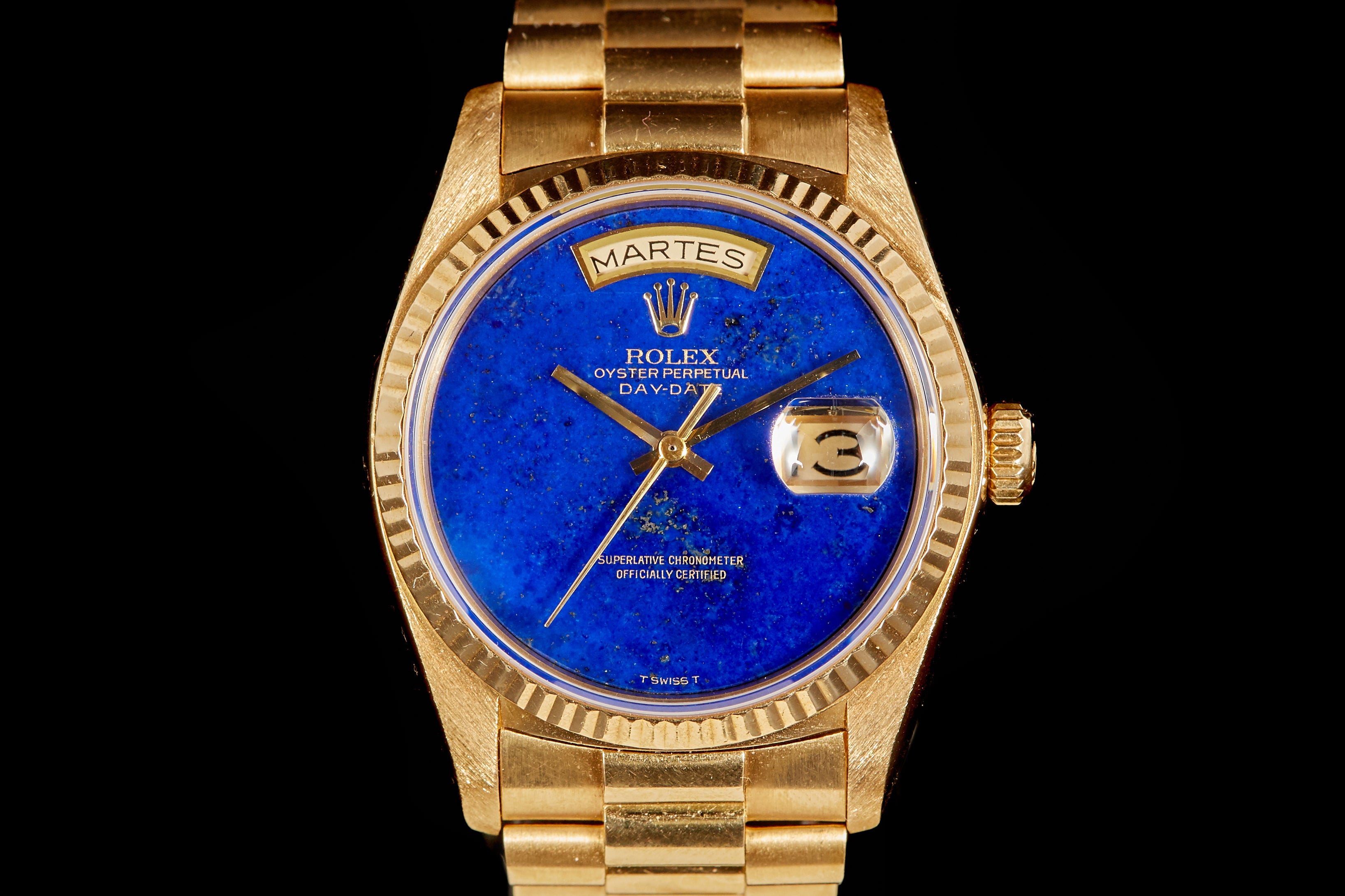 Rolex day date lapis on sale lazuli