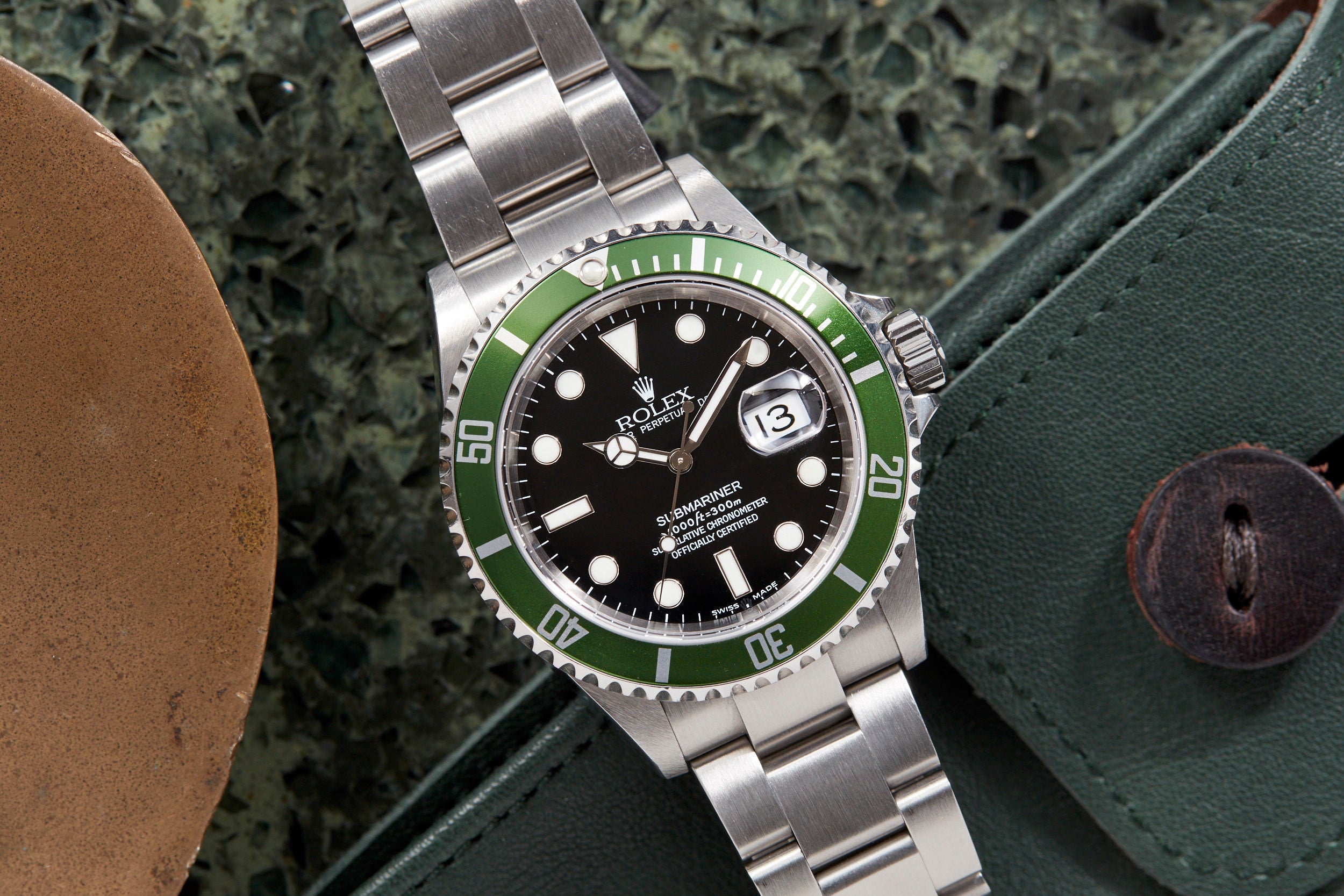 Order Rolex Submariner Dual Tone Green Dial High Quality Swiss Automatic  Watch Online From Aaftab optical and watch,bikaner