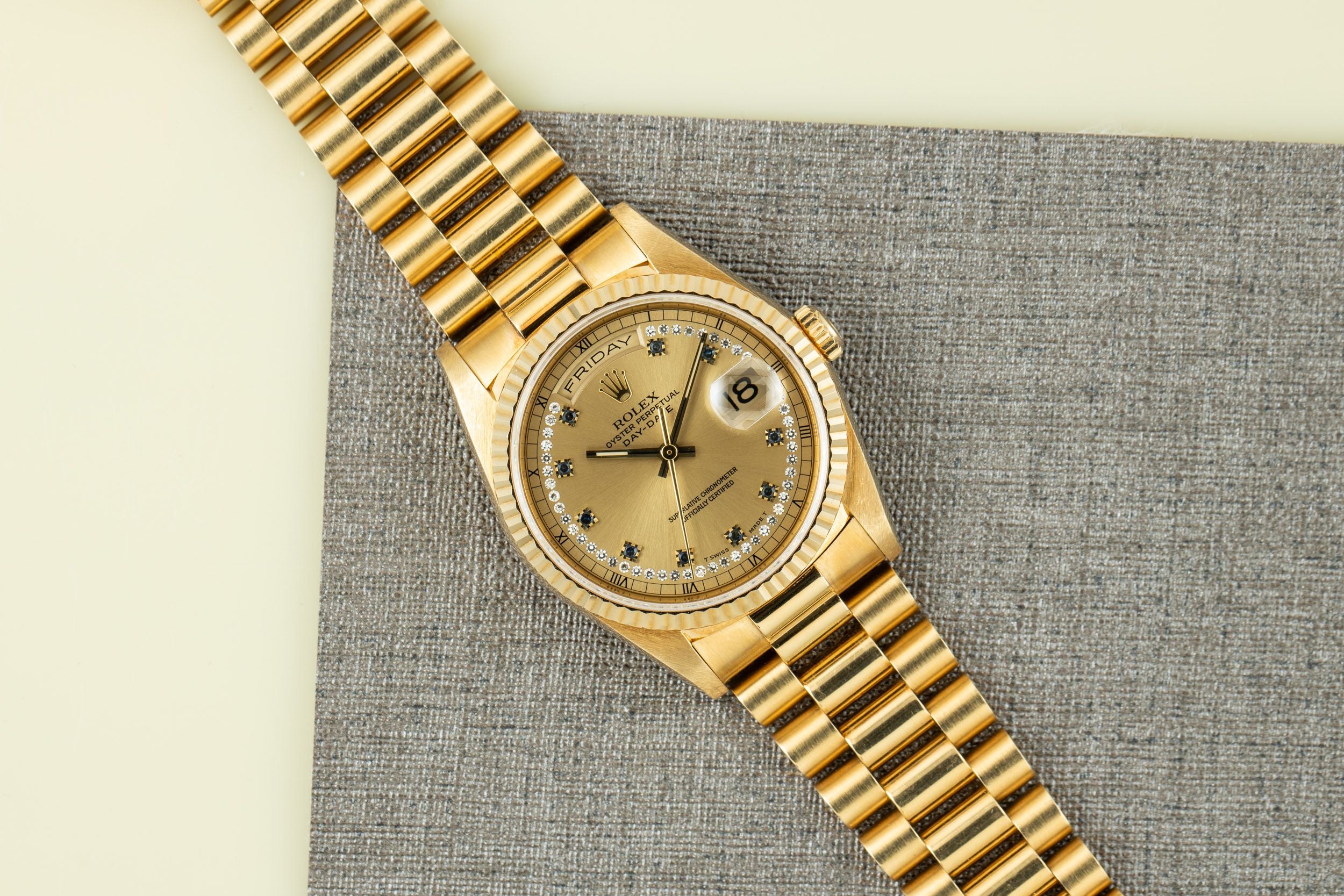 Rolex Day-Date Diamond String Dial – Analog:Shift